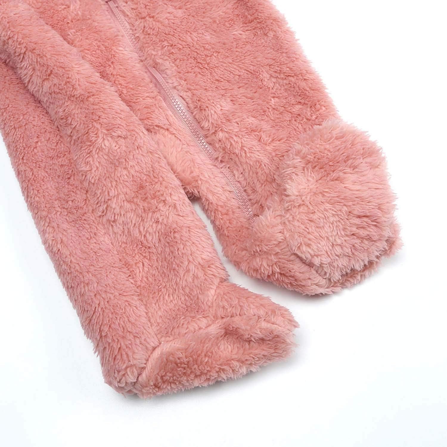 Newborn Baby Jumpsuit Hooded Fleece Rompers Long Sleeve Onesie Outwear Outfits