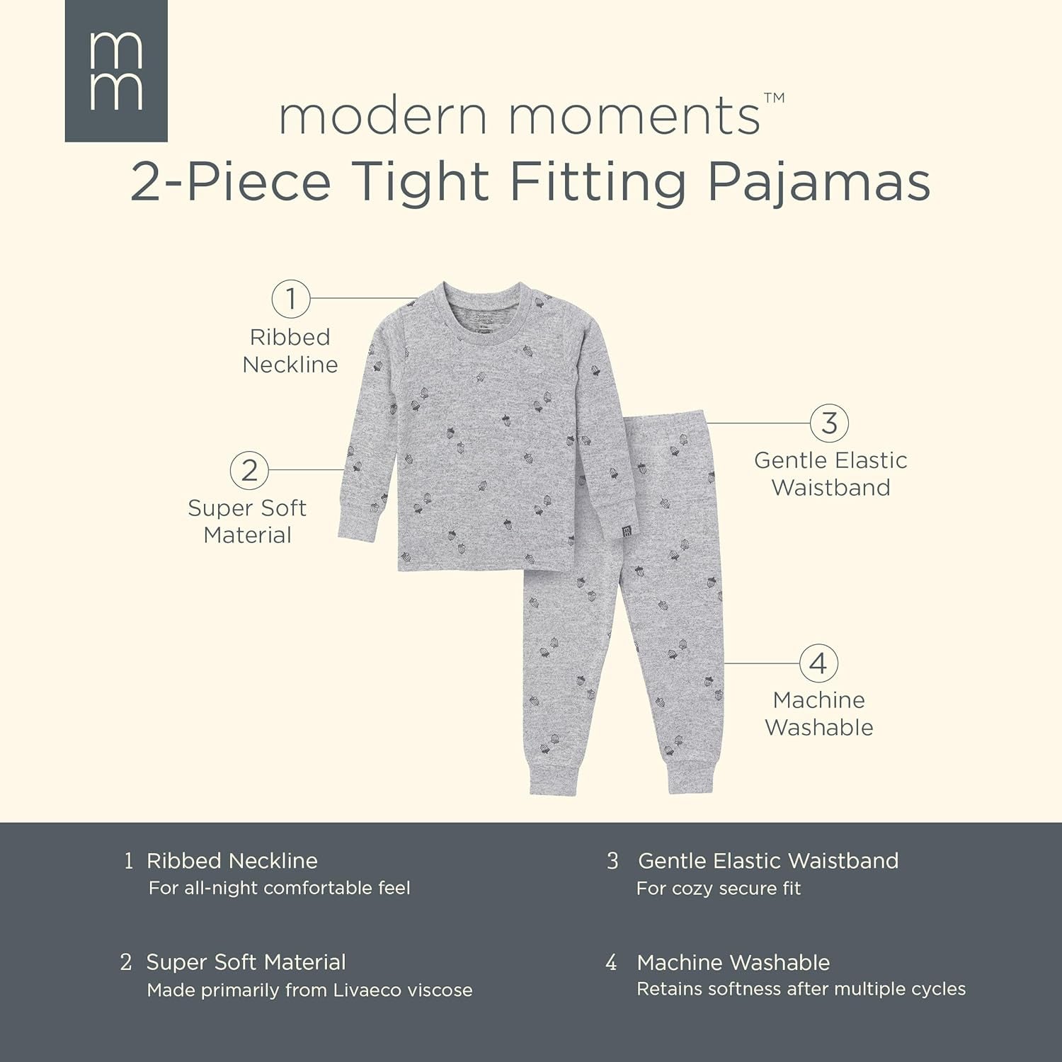 Unisex-Baby Hacci Snug Fit 2-Piece Pajama Set