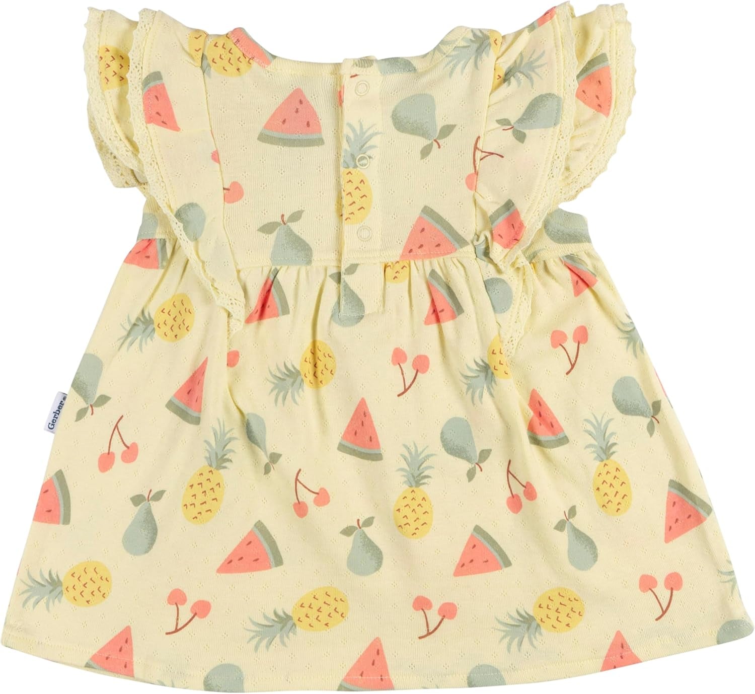Baby-Girls Cotton Dress and Diaper Cover Set