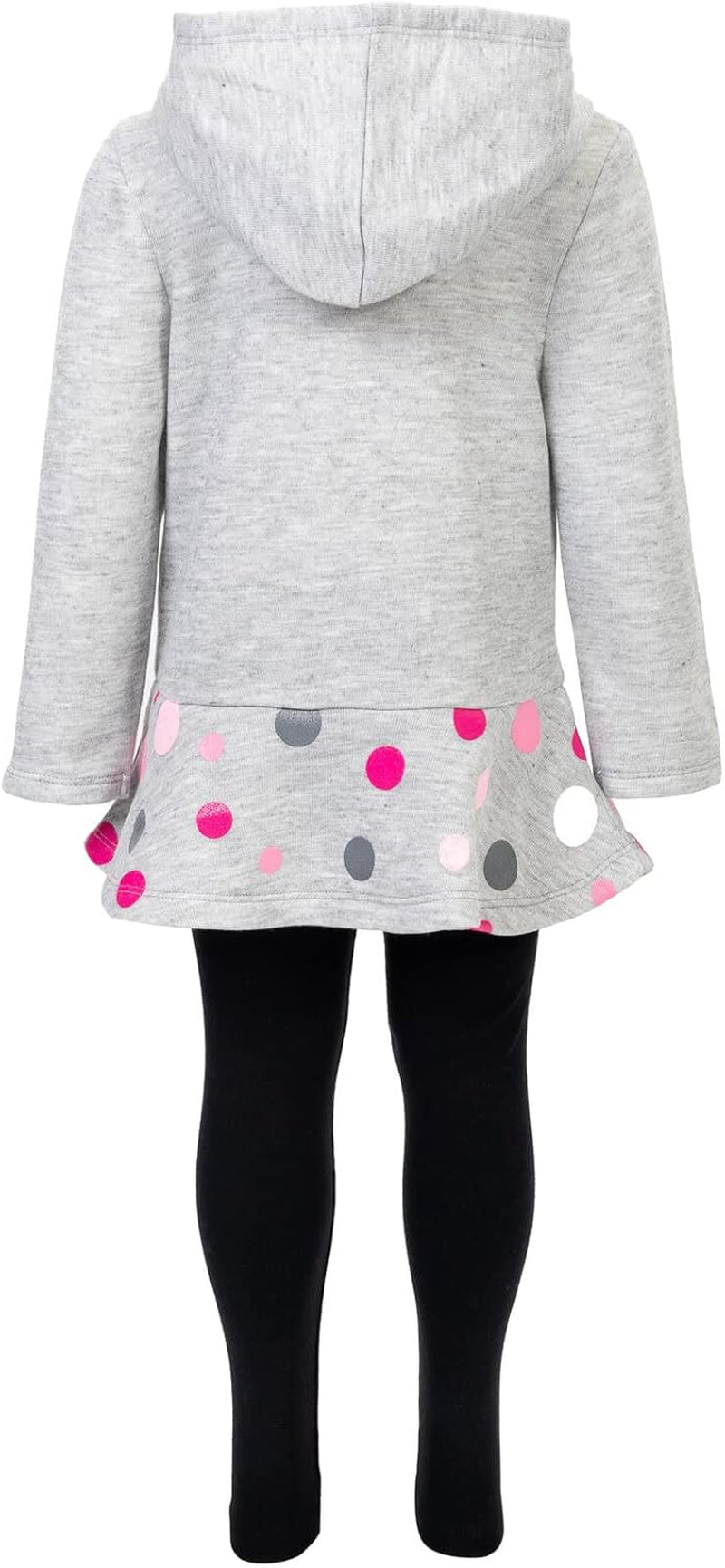 Minnie Mouse Fleece Pullover Crossover Hoodie and Leggings Outfit Set Infant to Big Kid Sizes (12 Months - 14-16)