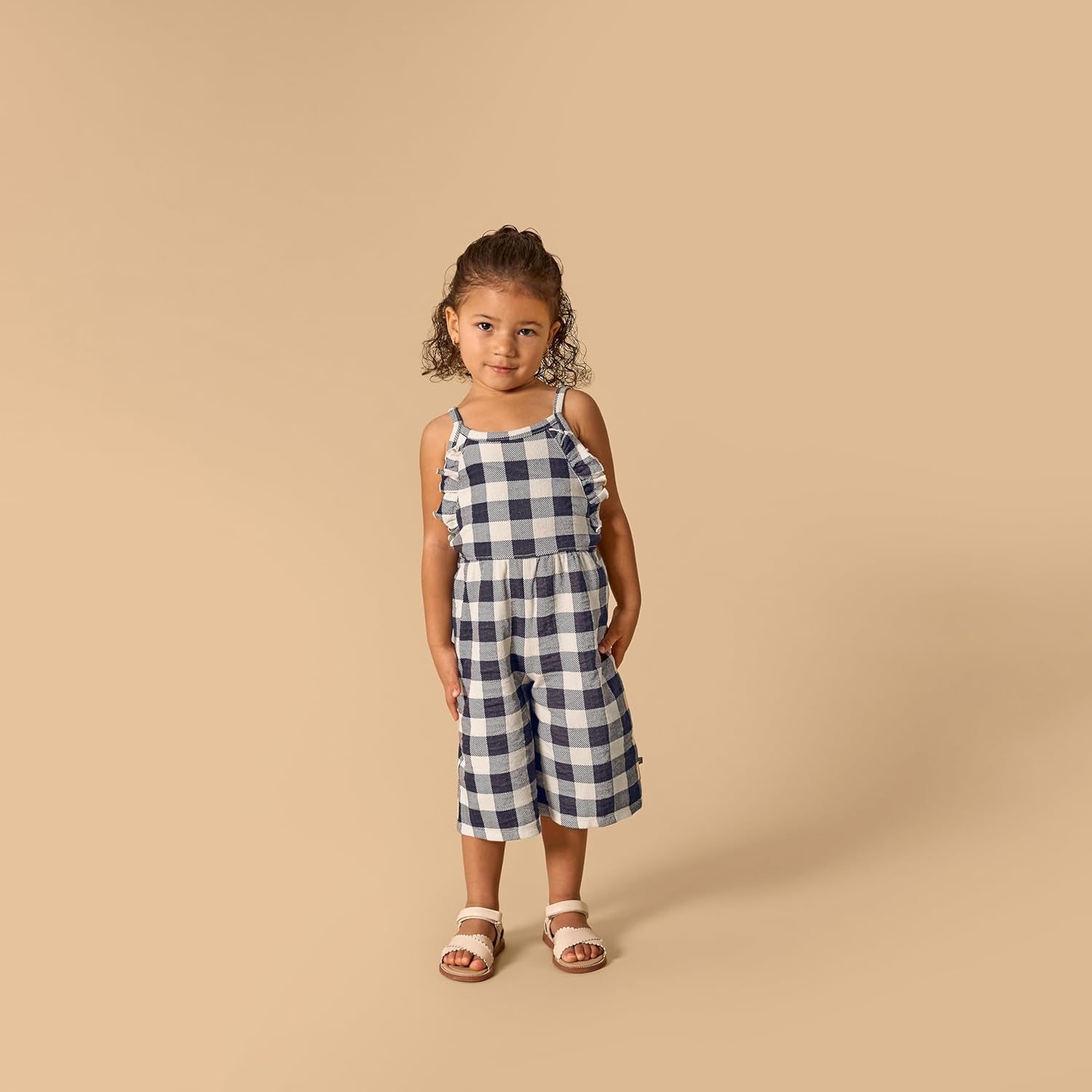 Baby-Girls Ruffle Wide Leg Romper