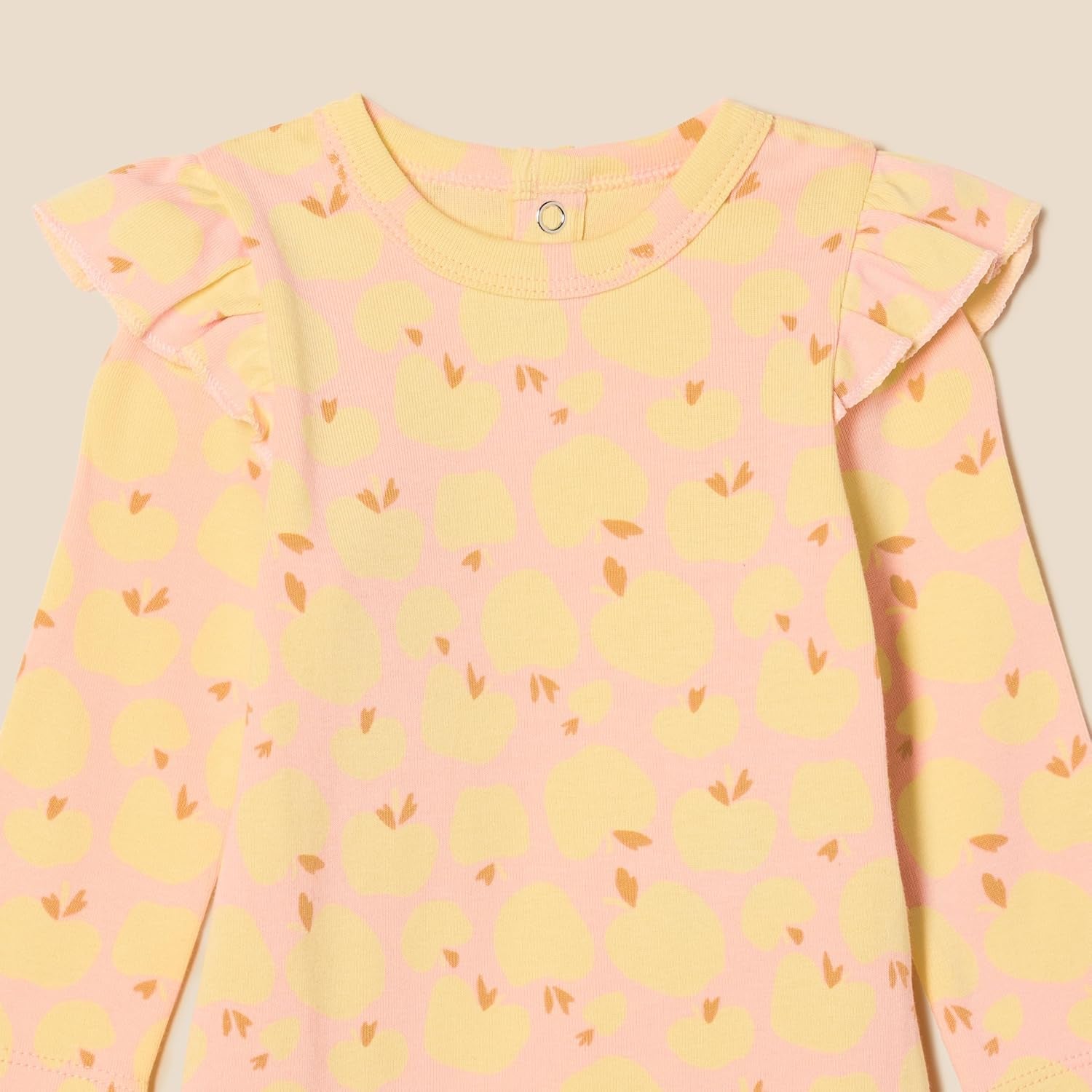 Baby-Girls Long-Sleeved Ruffle Bodysuits