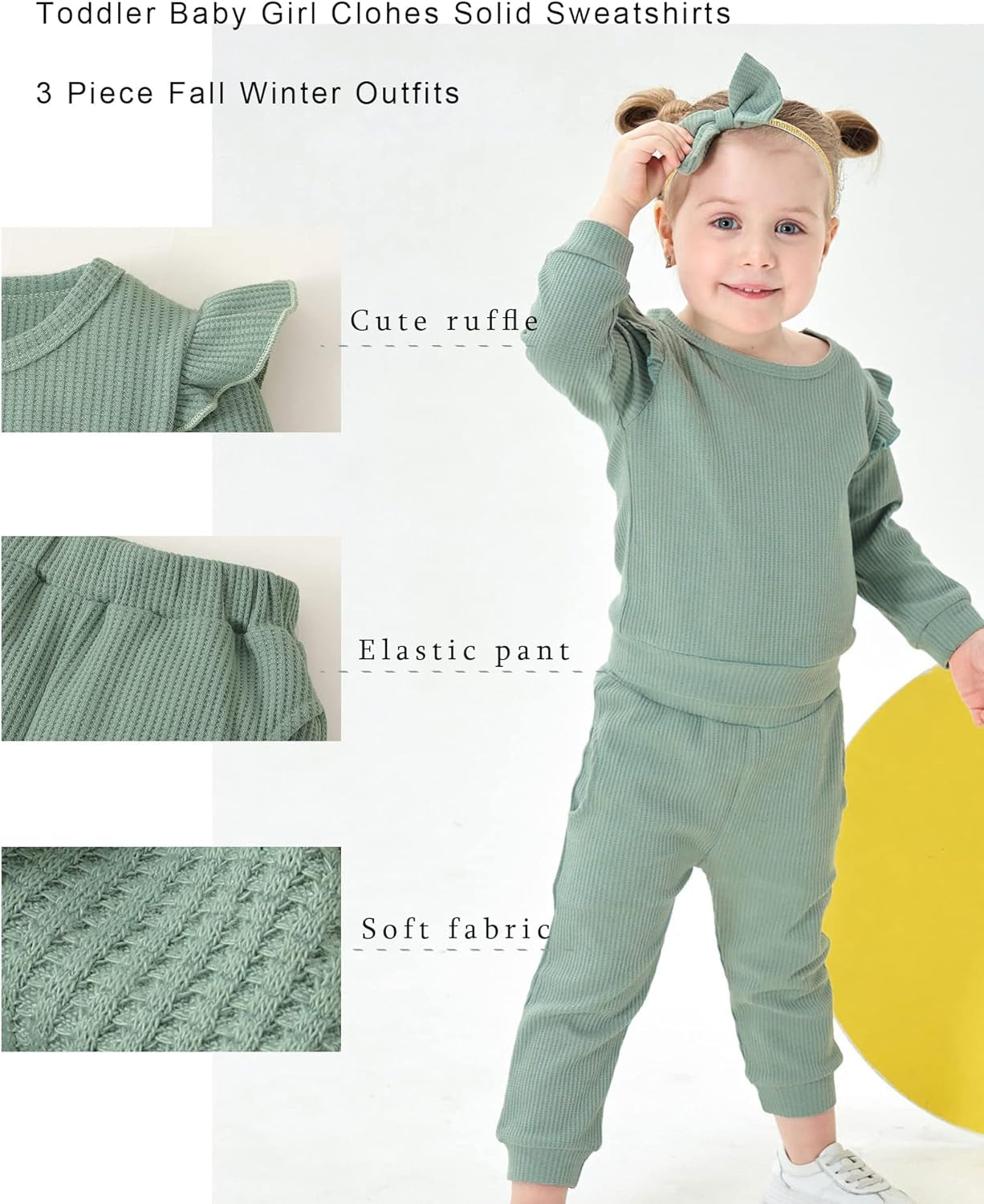 Baby Girl Clothes Infant Toddler Girls Fall Winter Outfits Sweatshirts Clothing Set 3 6 12 18 24 Month 2T 3T