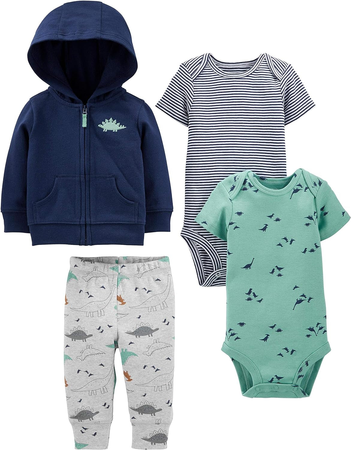 Baby-Boys 4-Piece Jacket, Pant, and Bodysuit Set