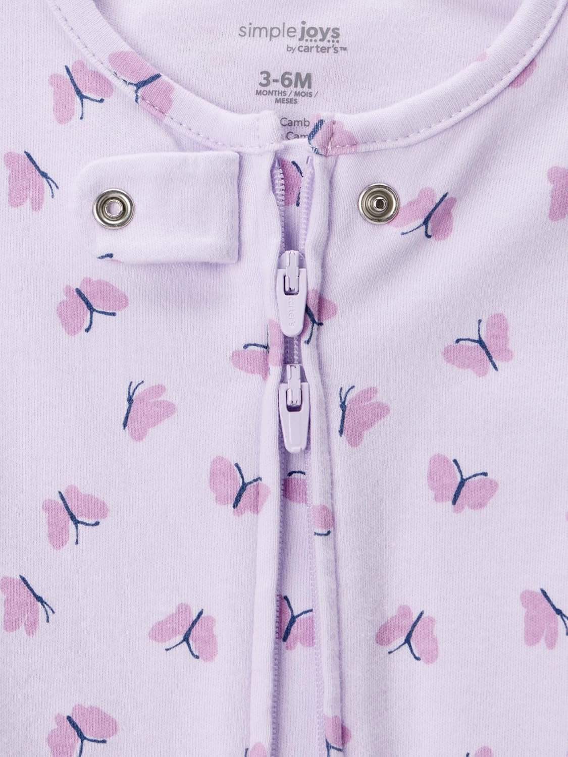 Baby Girls' Cotton Footed Sleep and Play, Pack of 2