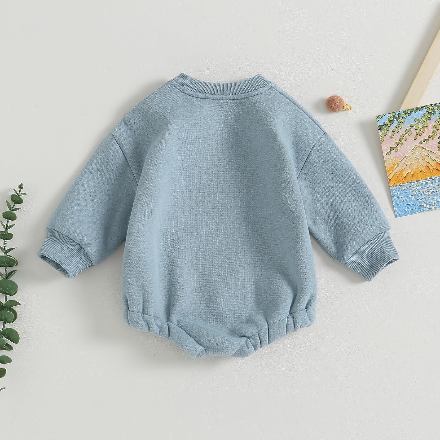 Newborn Infant Baby Boy Girls Oversized Romper Little Dude Sweater Onesie Coming Home Outfit Neutral Clothes