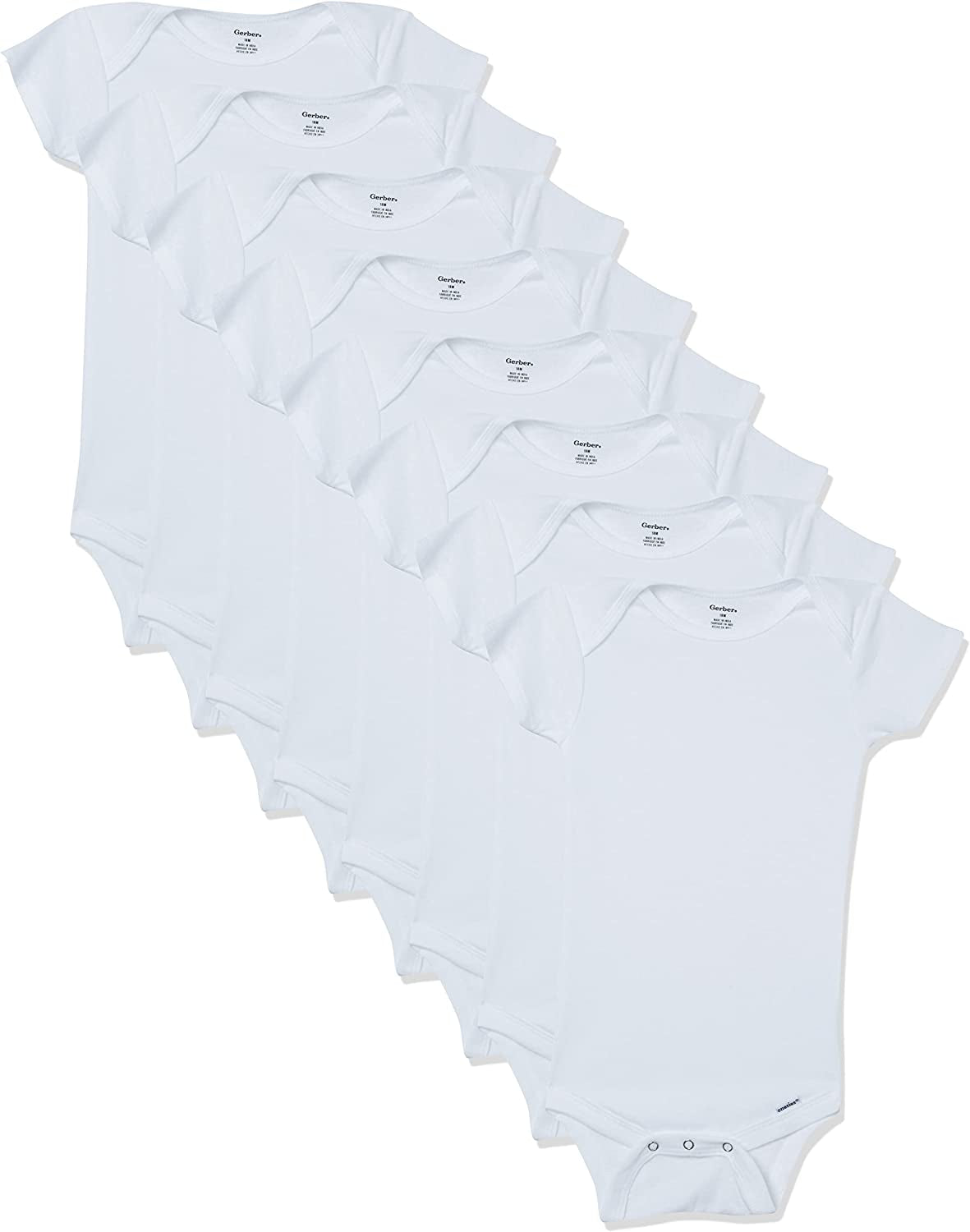 Unisex-Baby 8-Pack Short Sleeve Onesies Bodysuits