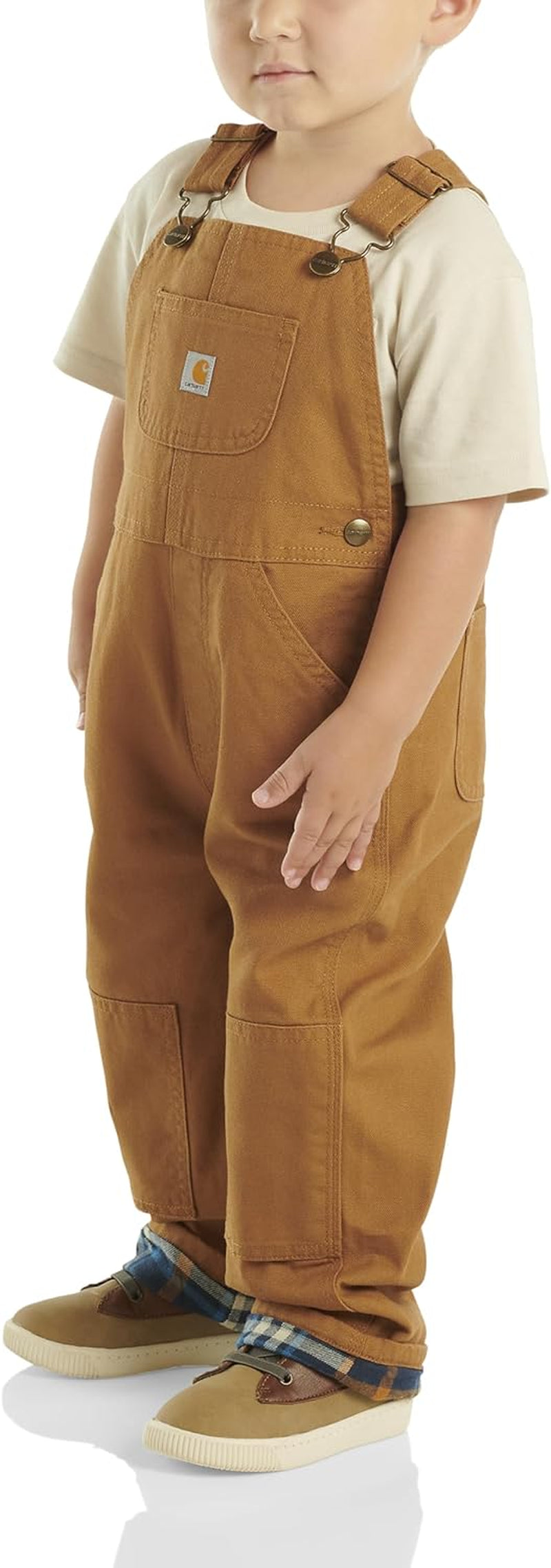 Baby Boys' Washed Canvas Flannel Lined Bib Overall