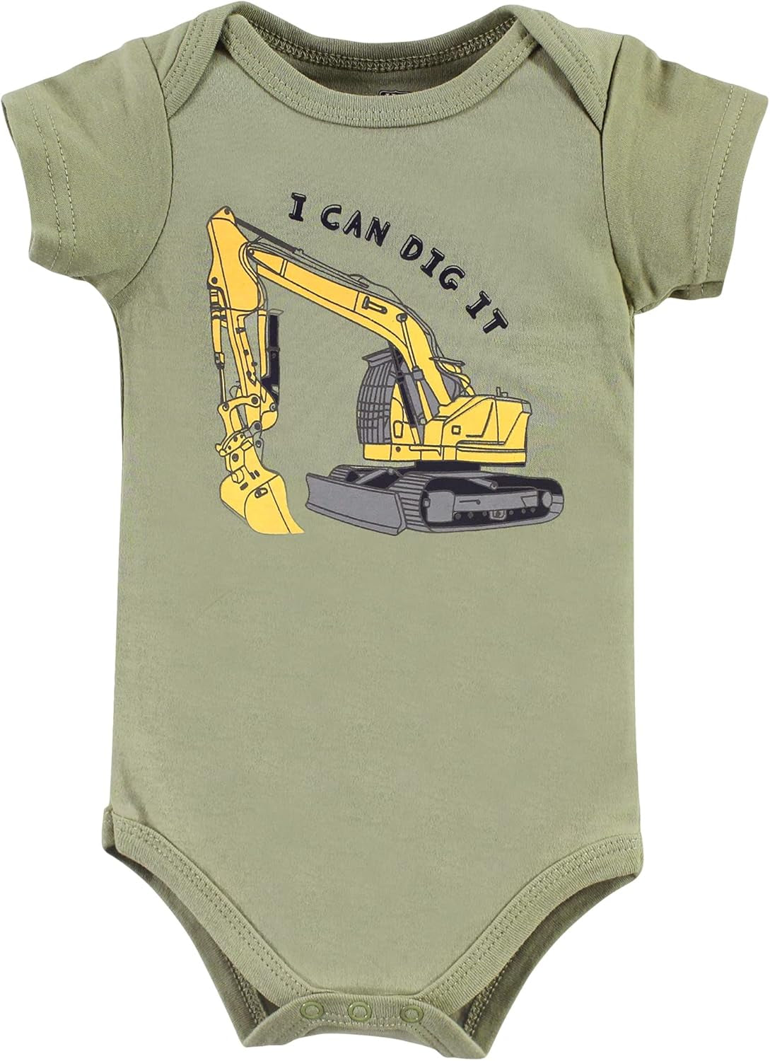 Unisex Baby Cotton Bodysuits, Construction Trucks, 3-6 Months