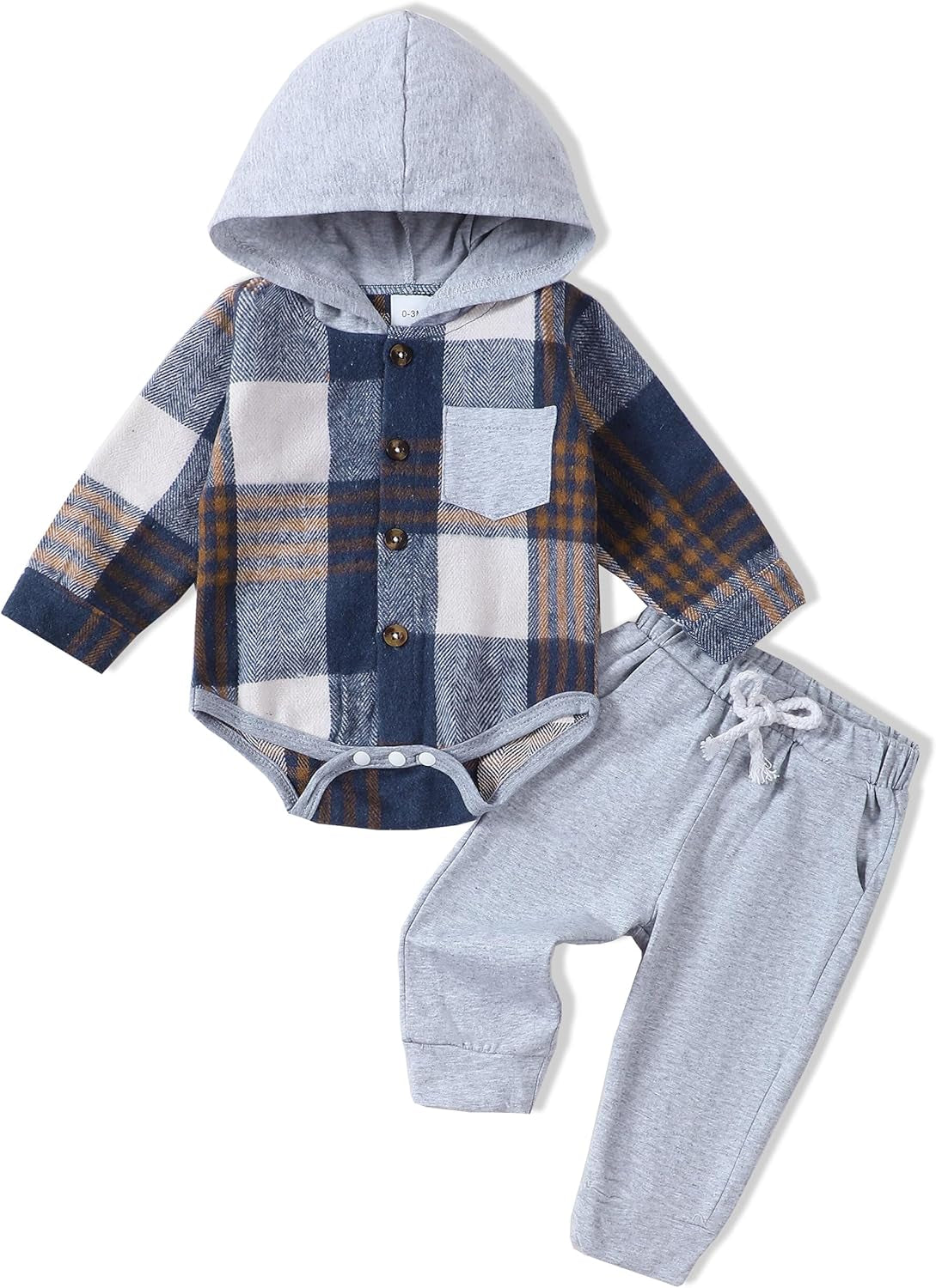 Newborn Baby Boy Clothes Infant Boy Outfits Baby Hoodie Romper Fall Winter 0 3 6 9 12 18 Months Baby Clothes for Boy