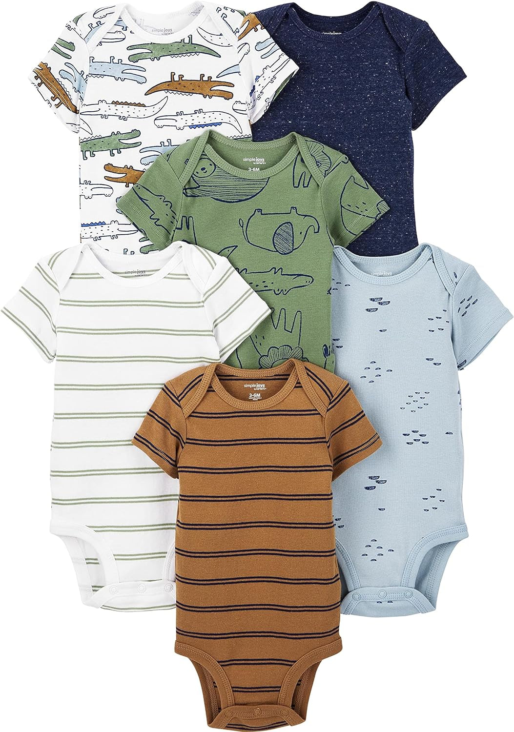 Baby-Boys 6-Pack Short-Sleeve Bodysuit