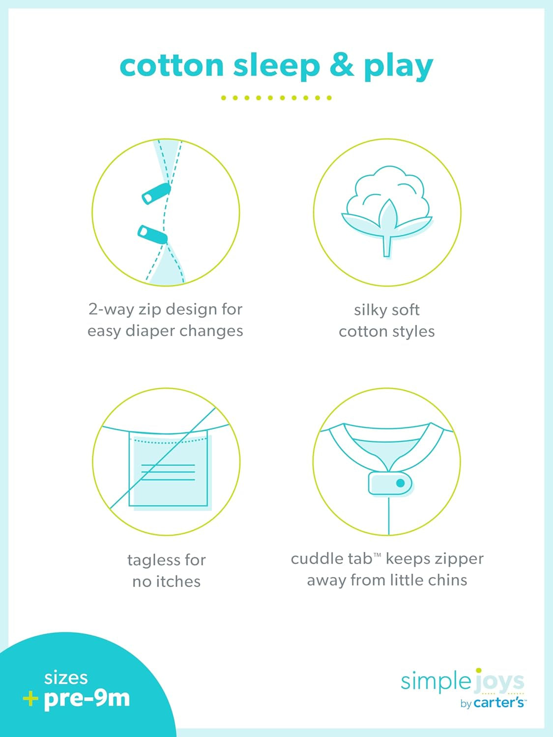 Baby-Boys 2-Way Zip Thermal Footed Sleep and Play, Pack of 2