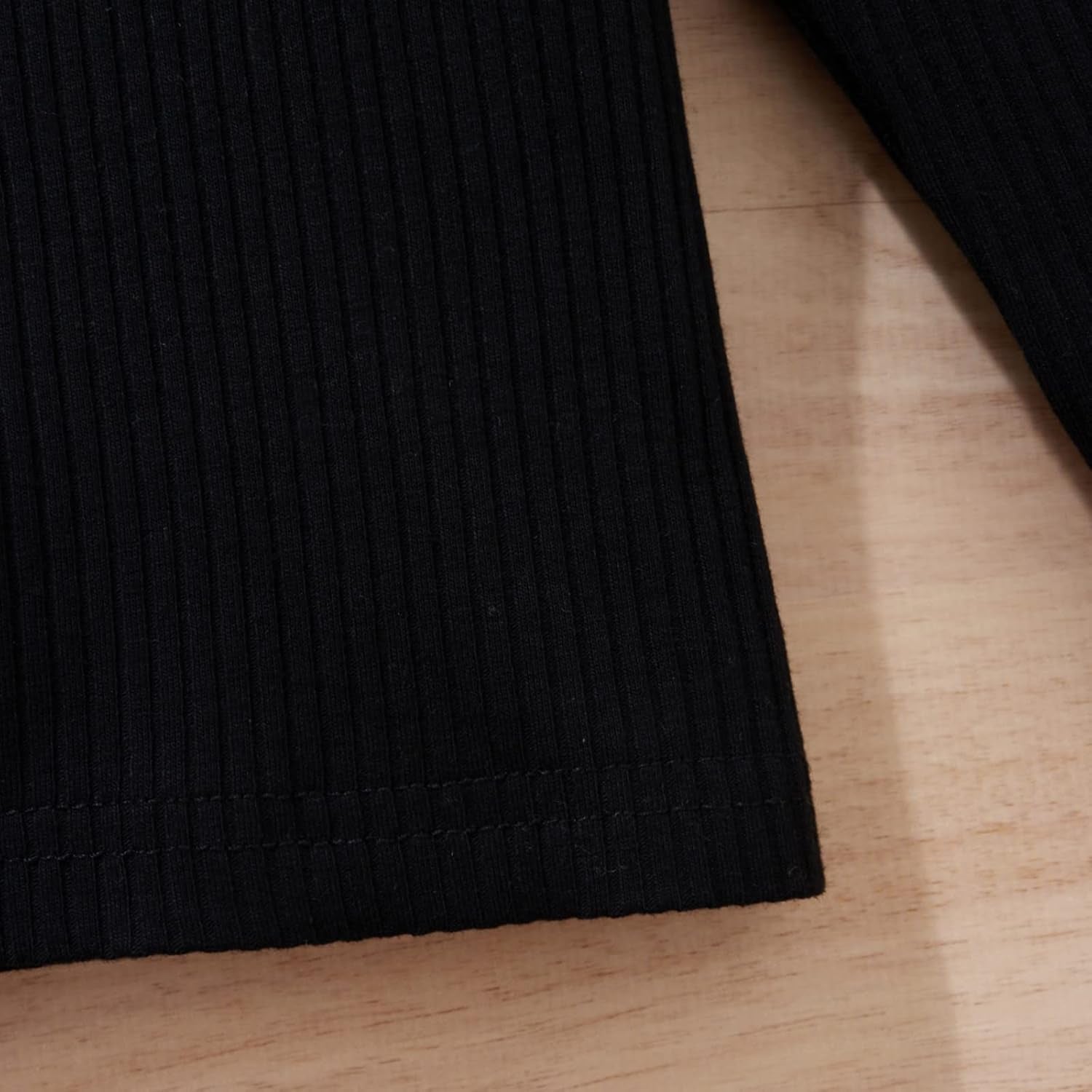 Baby Toddler Girl Outfits Fall Winter Clothes Turtleneck Knitted Cotton Long Sleeves Tops & Button Mini Skirts Set