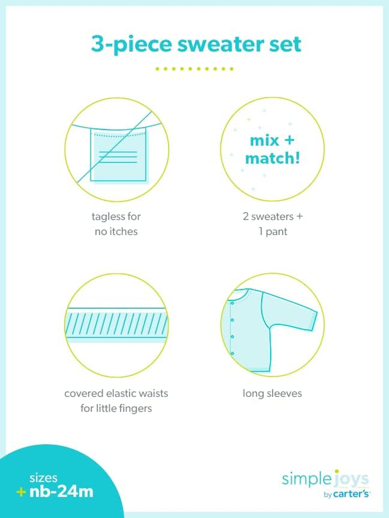 Unisex-Baby 3-Piece Sweater Set