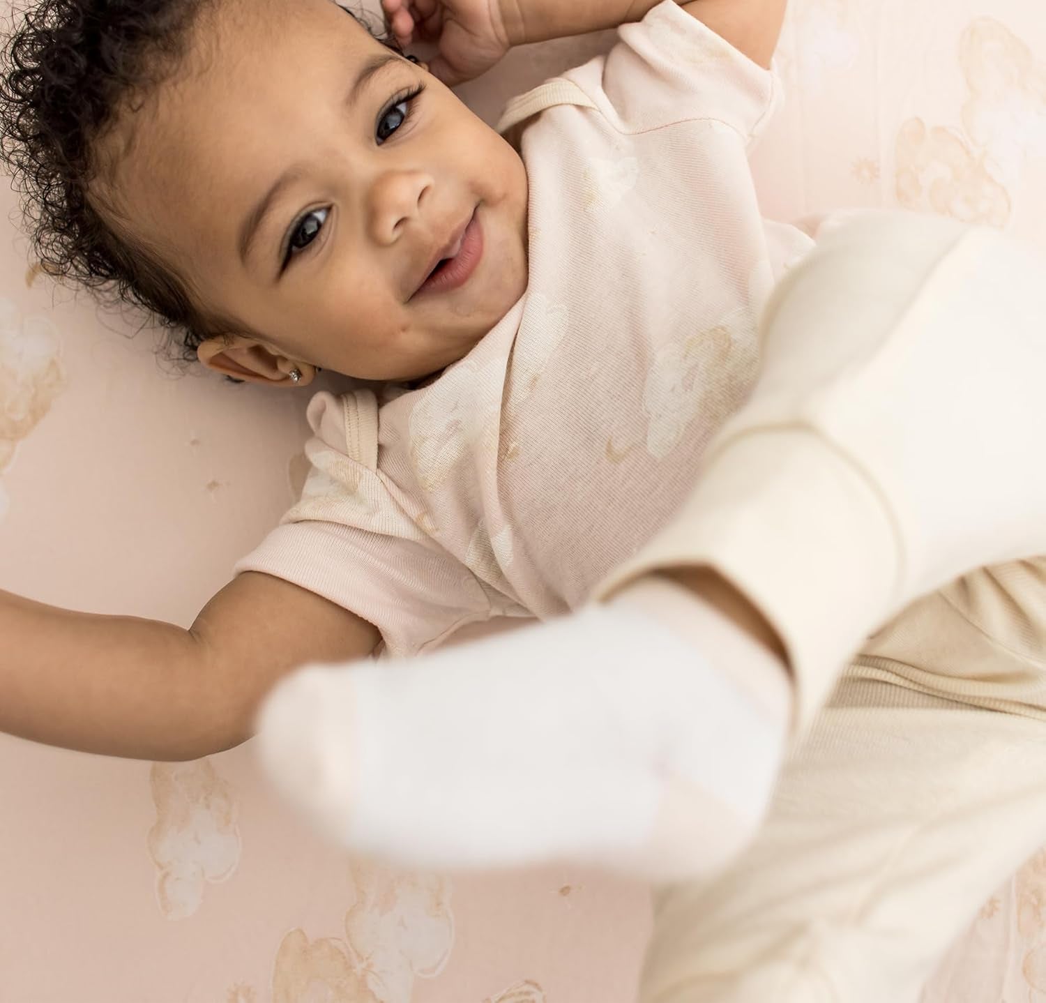 Burt Bees - 6Pk Baby Girl Organic Cotton Bodysuit & Pant Set, Ranunculus