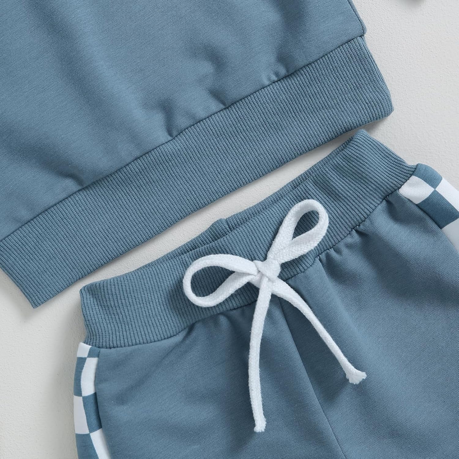 Toddler Baby Boy Fall Winter Outfit Contrast Color Long Sleeve Sweatshirts Stretch Jogger Pants Newborn Clothes Set