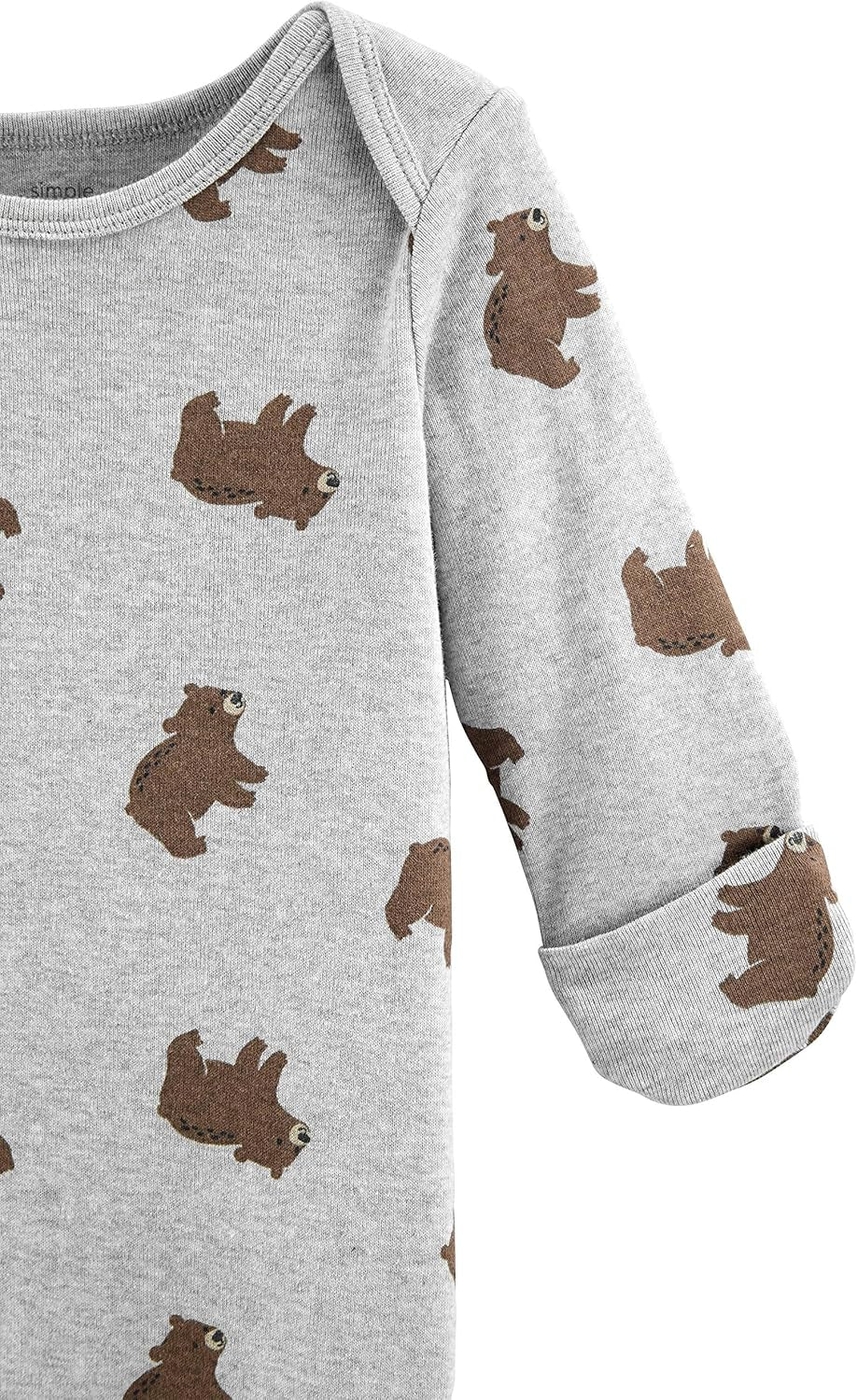 Unisex-Baby 3-Pack Neutral Cotton Sleeper Gown