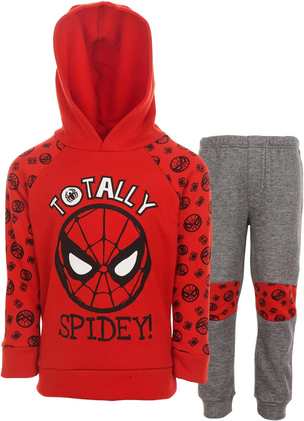 Avengers Spider-Man Fleece Pullover Hoodie and Jogger Pants Outfit Set Toddler to Big Kid Sizes (2T - 18-20)