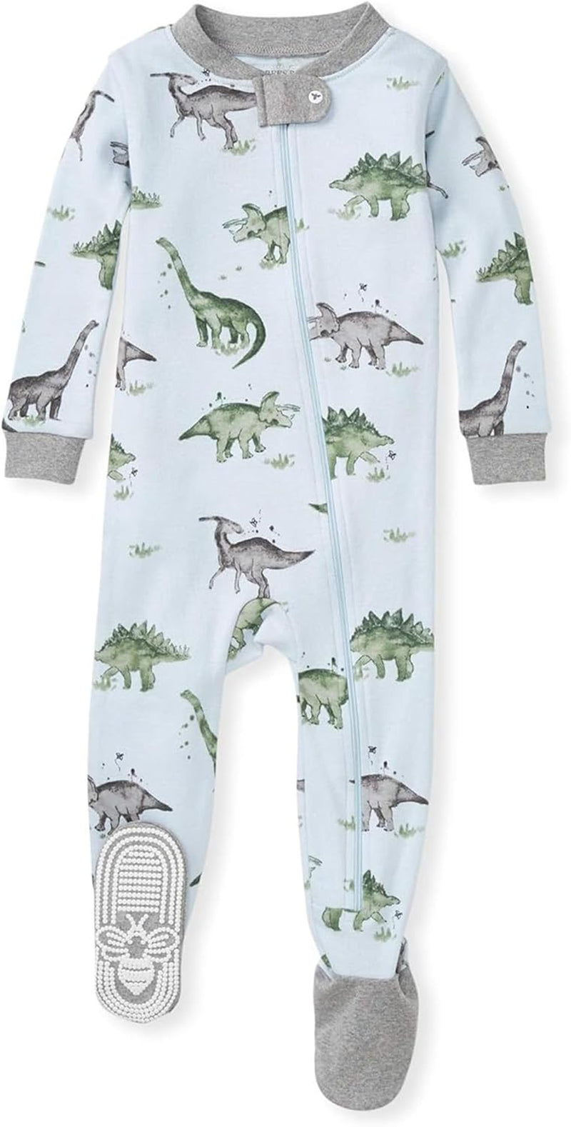 Baby-Boys Sleeper Pjs, 100% Organic Cotton, One-Piece Footie, Zip up Jumpsuit, Snug Fit Pajamas
