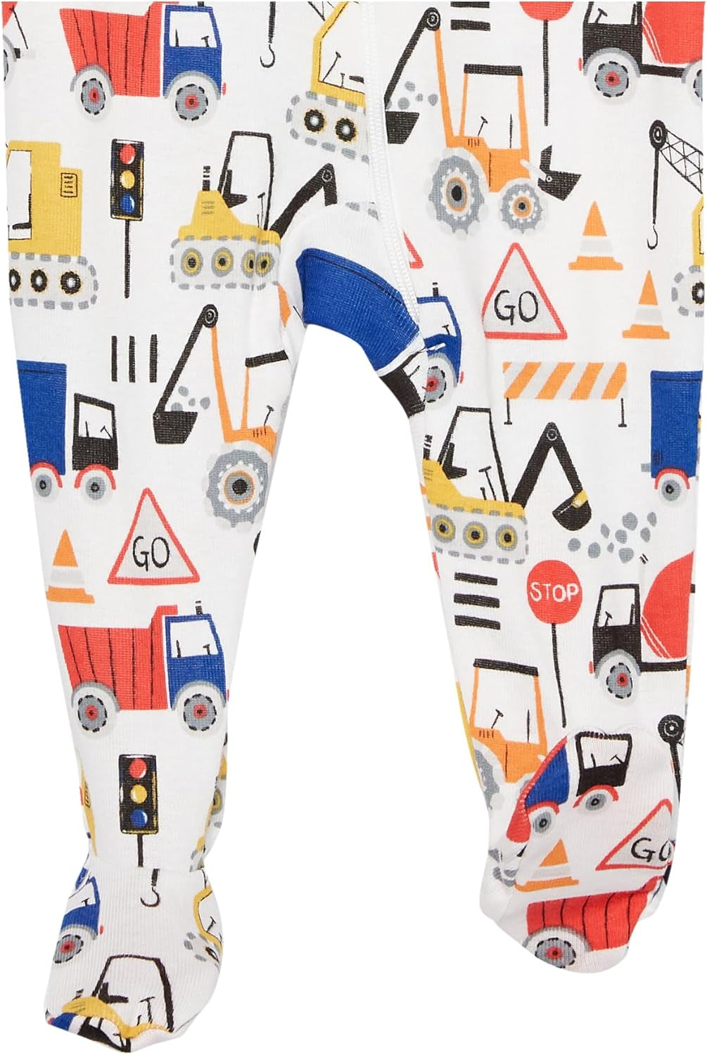 Boys and Toddler Snug Fit 100% Cotton Zip-Front One Piece Footed Pajamas 2-Pack