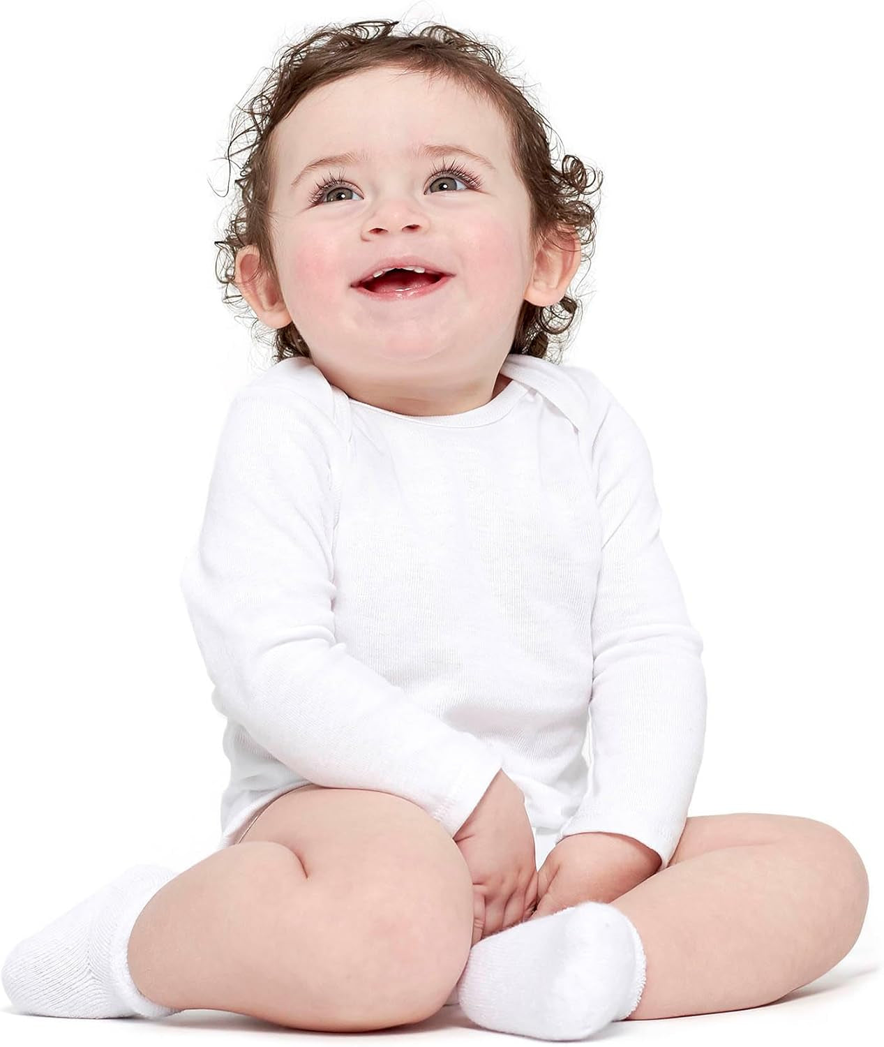 Unisex-Baby Multi-Pack Long-Sleeve Onesies Bodysuit Mitten Cuff Sizes