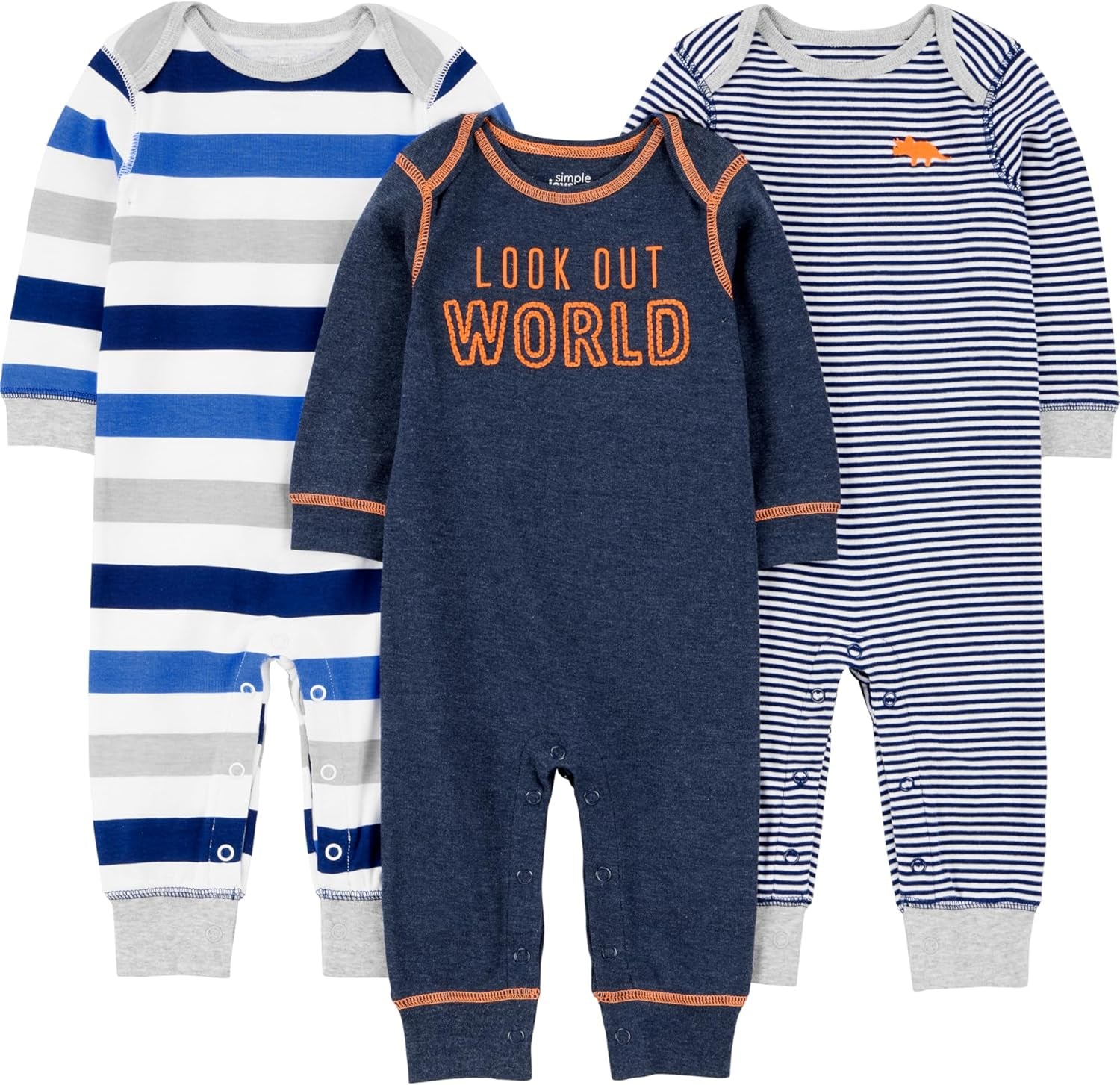 Baby-Boys 3-Pack Jumpsuits