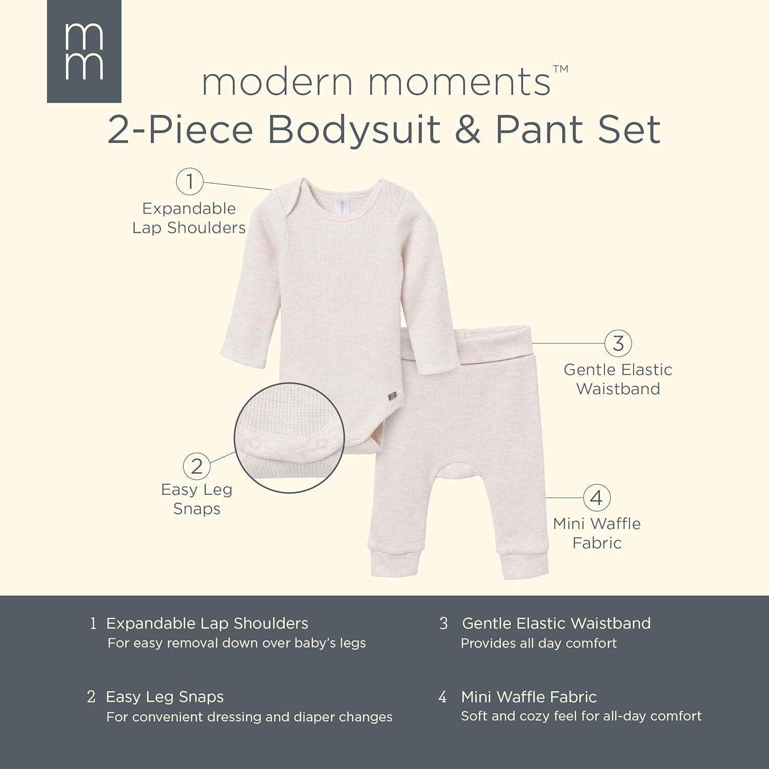 Baby-Boys Long Sleeve Bodysuit and Pant Set