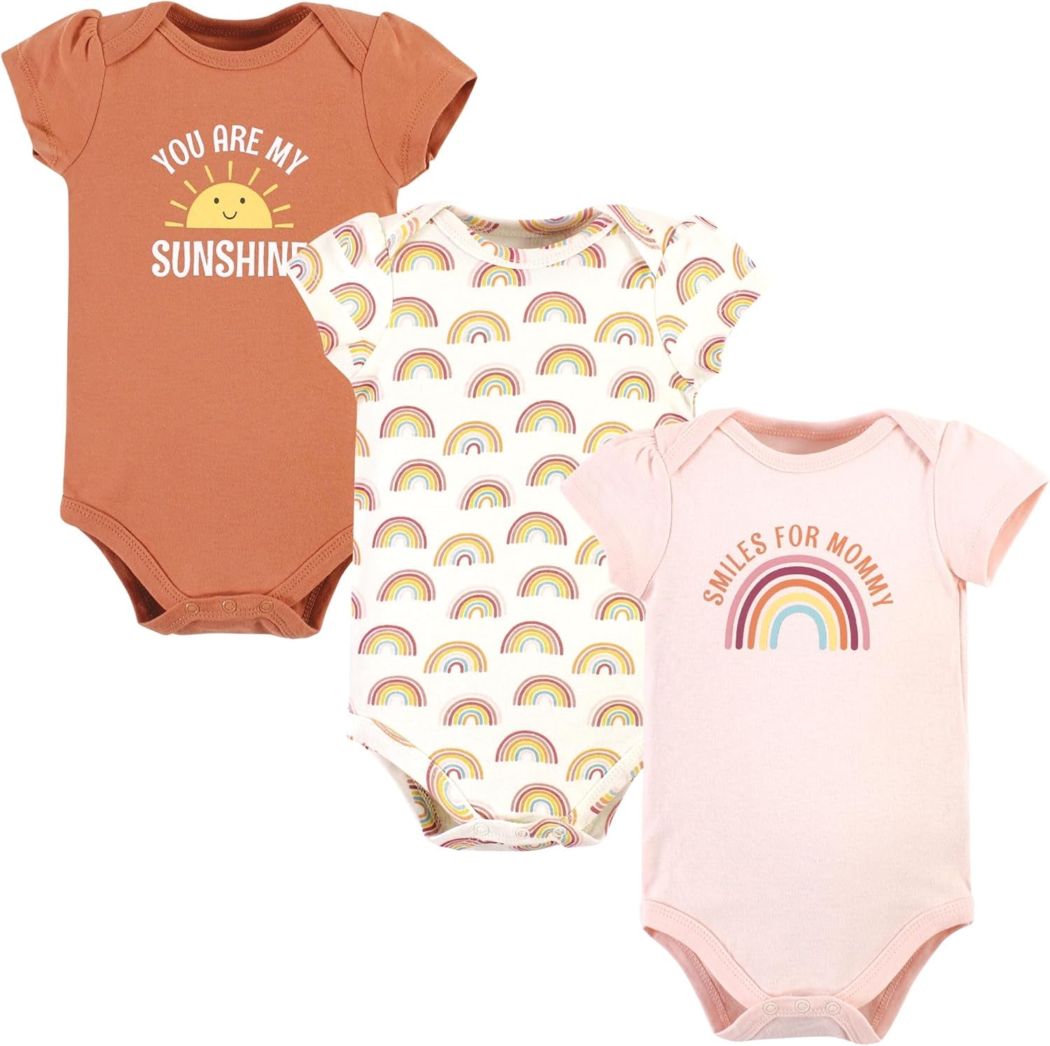 Cotton Short Sleeve Bodysuits, 3 Pack Shirt