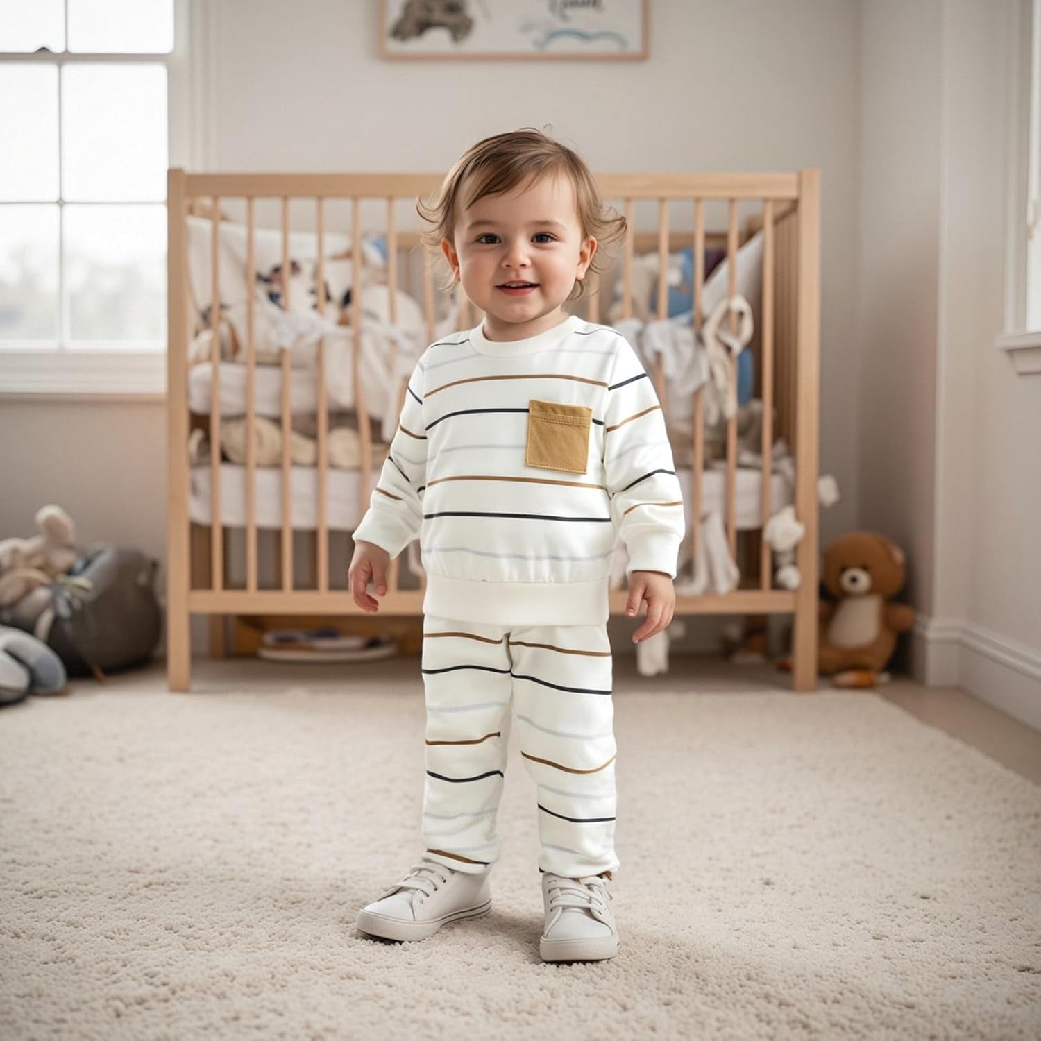 Toddler Baby Boy Clothes Long Sleeve Sweatshirt Pants Set Fall Winter Outfits