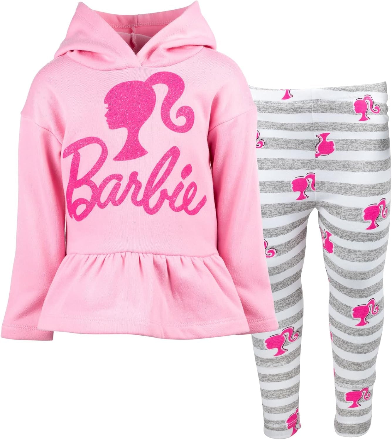 Girls Fleece Hoodie and Leggings Outfit Set Toddler to Big Kid Sizes (2T - 18-20)