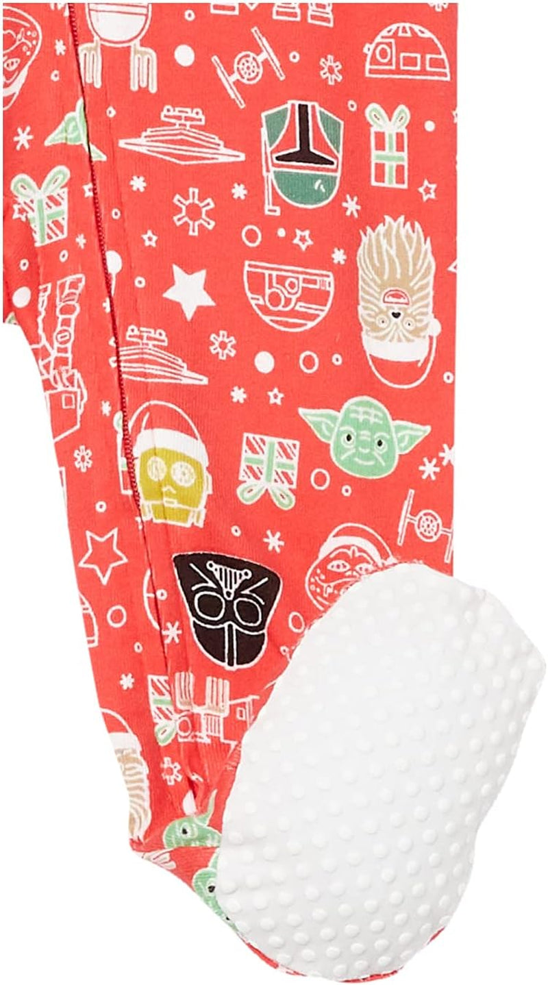 Disney | Marvel | Star Wars Unisex Babies' and Toddlers' Snug-Fit Cotton Footed Pajamas, Multipacks