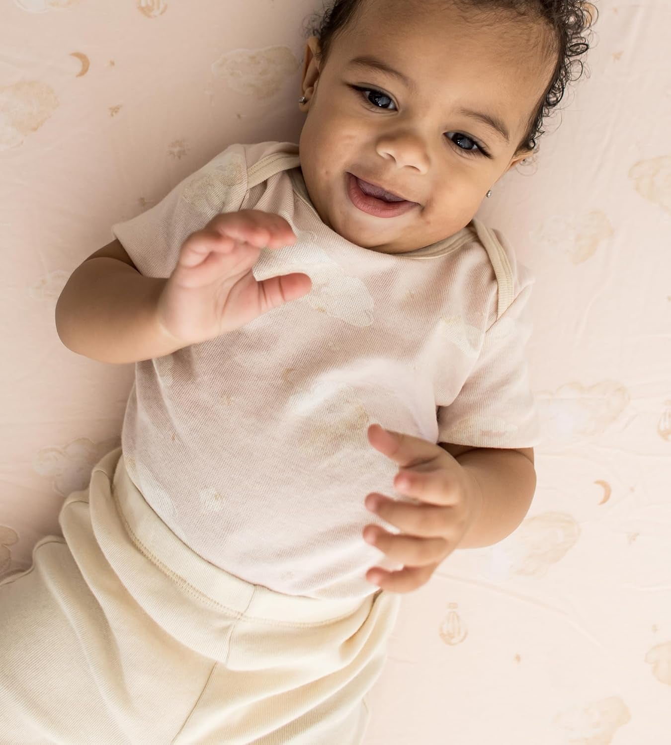 Burt Bees - 6Pk Baby Girl Organic Cotton Bodysuit & Pant Set, Ranunculus