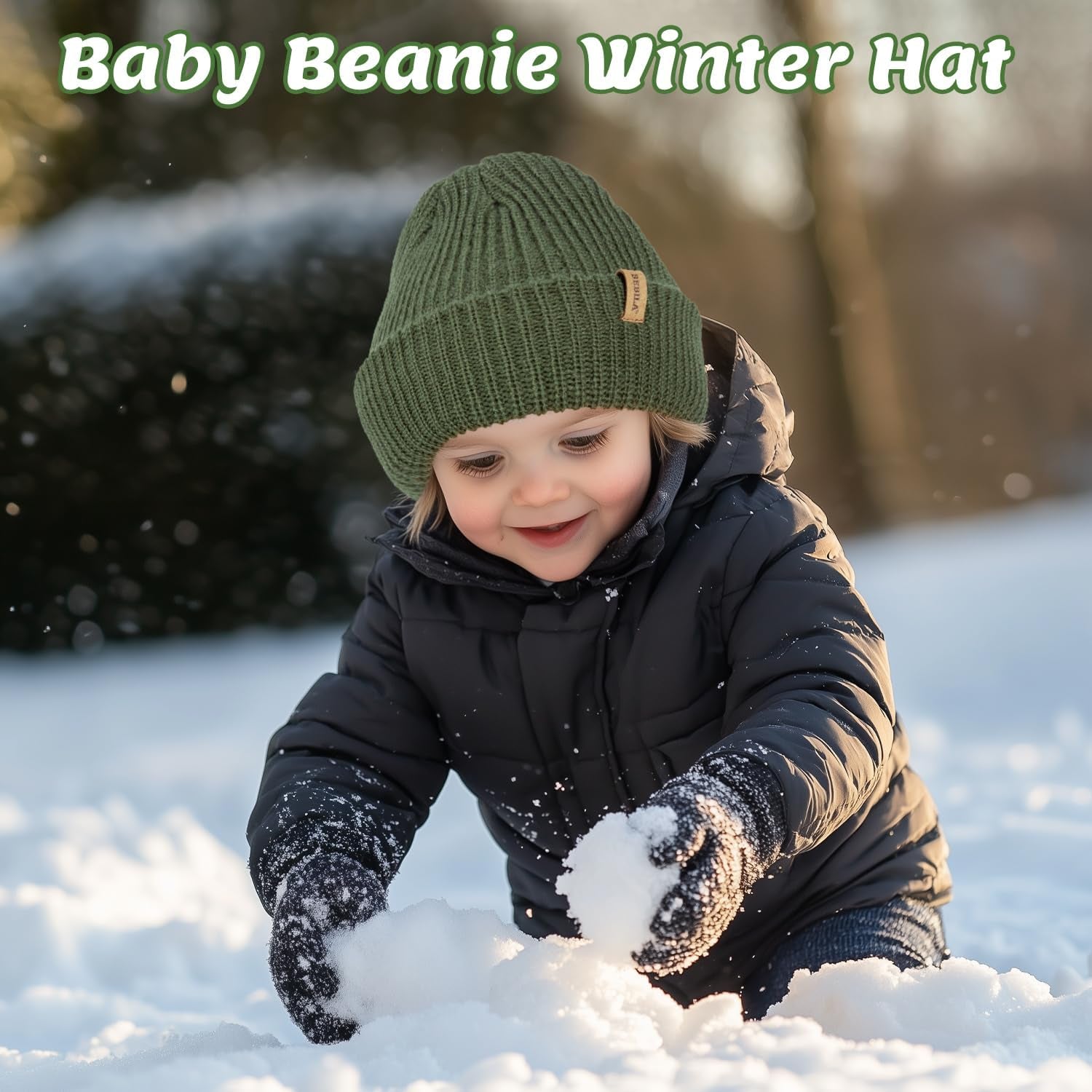 Baby Beanie Toddler Infant Winter Hats Knit Warm Caps for Boys Girls