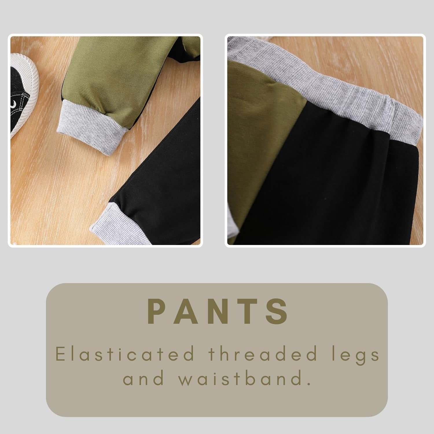 2-6T Toddler Baby Boy Clothes Color Blocking Hoodies + Pants Fall Winter Outfits