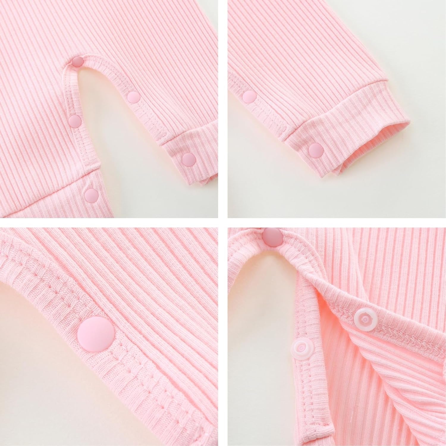 Baby Romper with Baby Mittens & Newborn Hats Footless Long Sleeve Solid Onesie Hi Im New Here