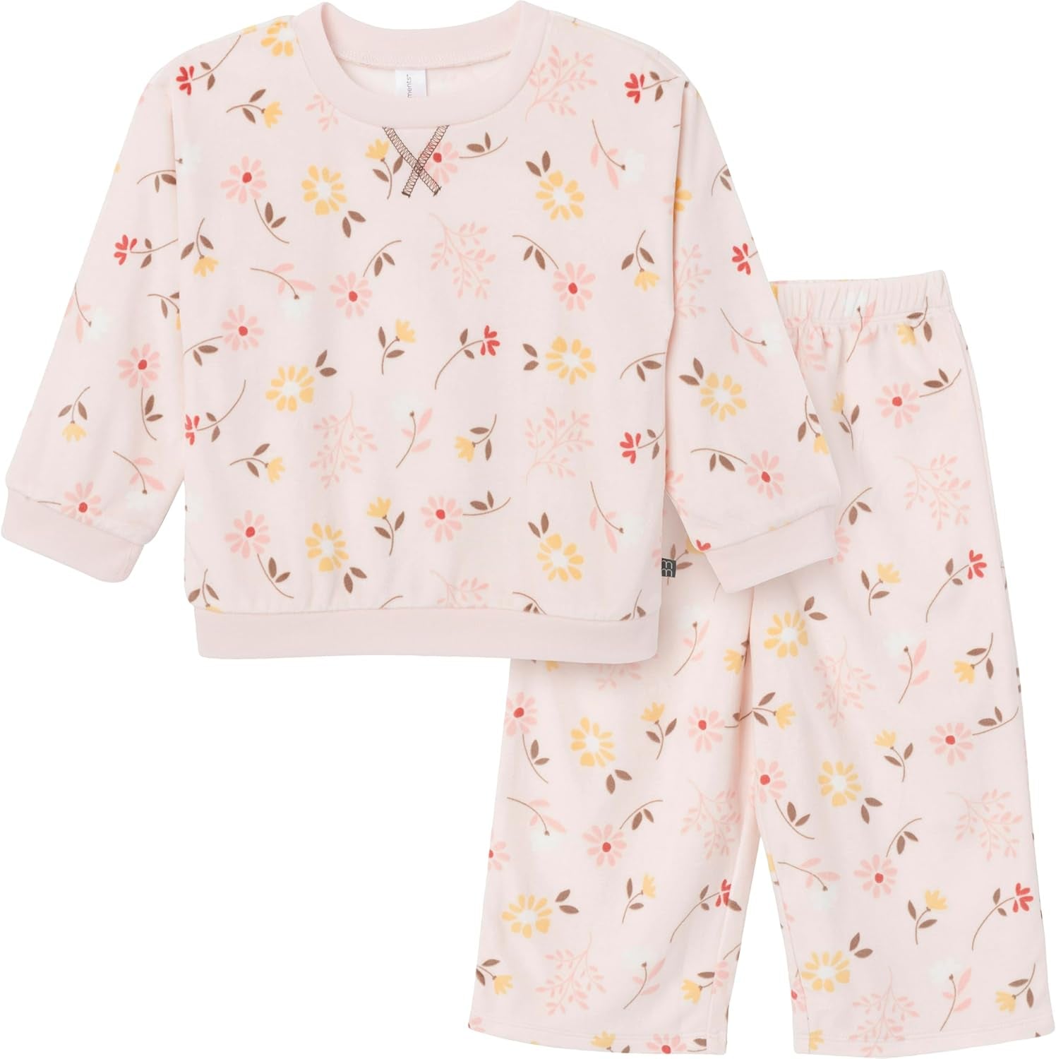 Baby-Girls Toddler Bunny Fleece 2-Piece Sweater & Pant Pajama Set