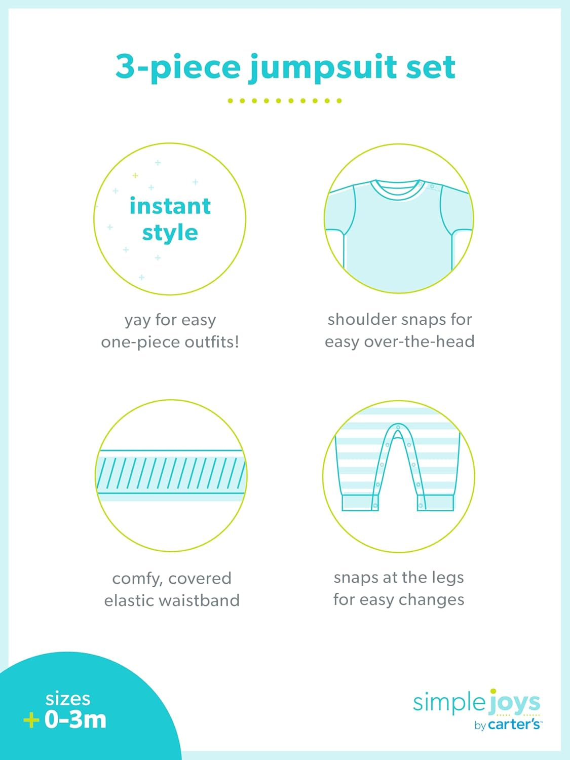 Baby-Boys 3-Pack Jumpsuits