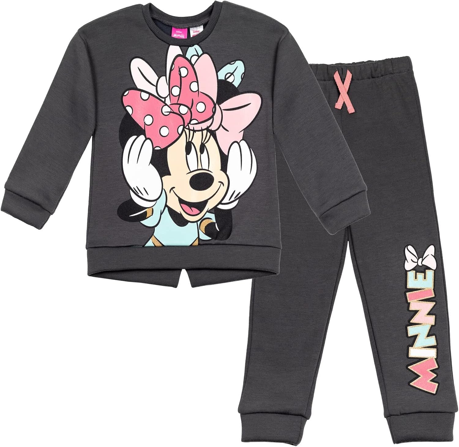 Minnie Mouse Fleece Sweatshirt and Pants Outfit Set Newborn to Big Kid Sizes (Newborn - 14-16)