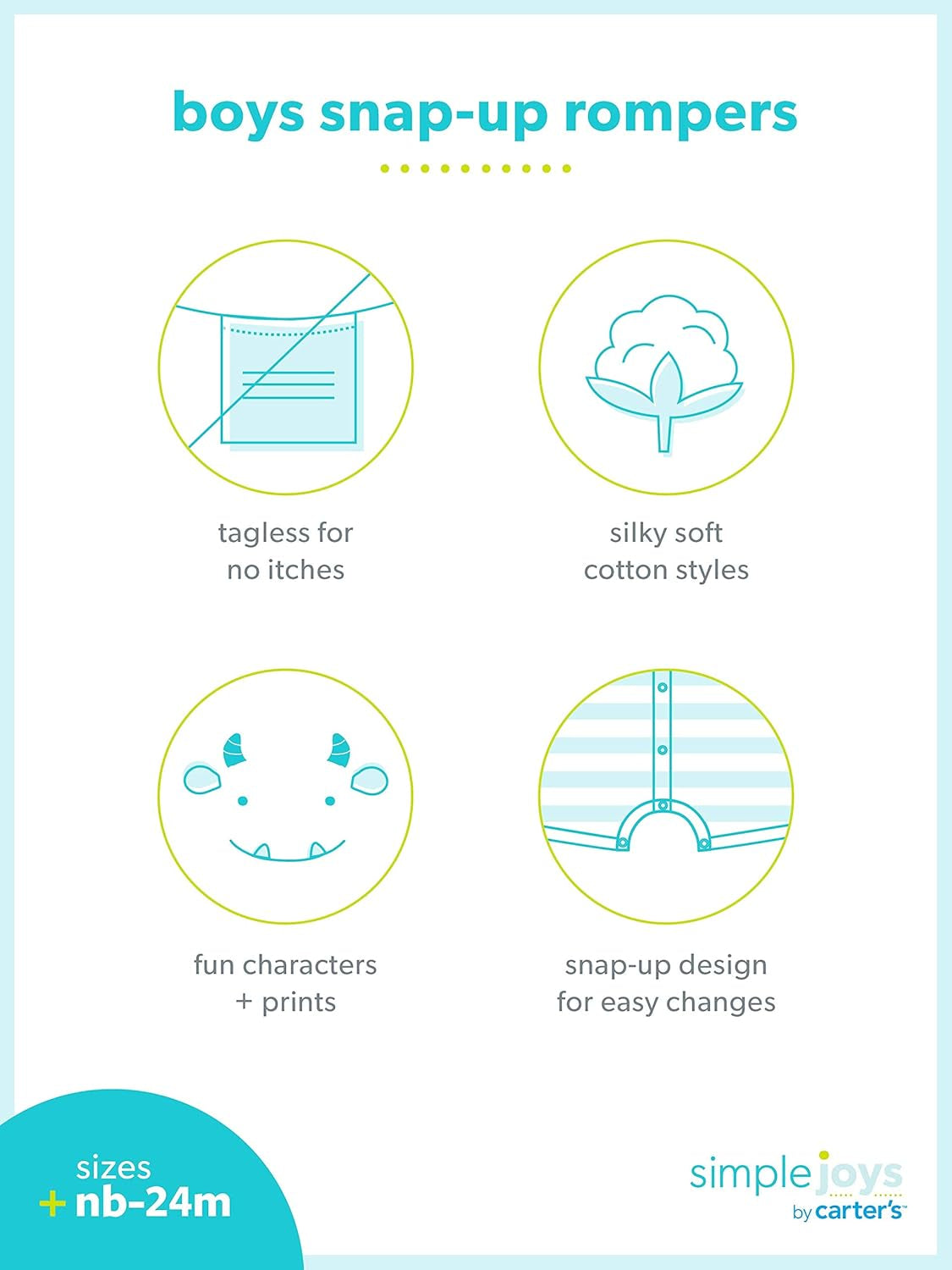 Unisex-Baby Neutral 2-Pack Cotton Footed Sleep and Play