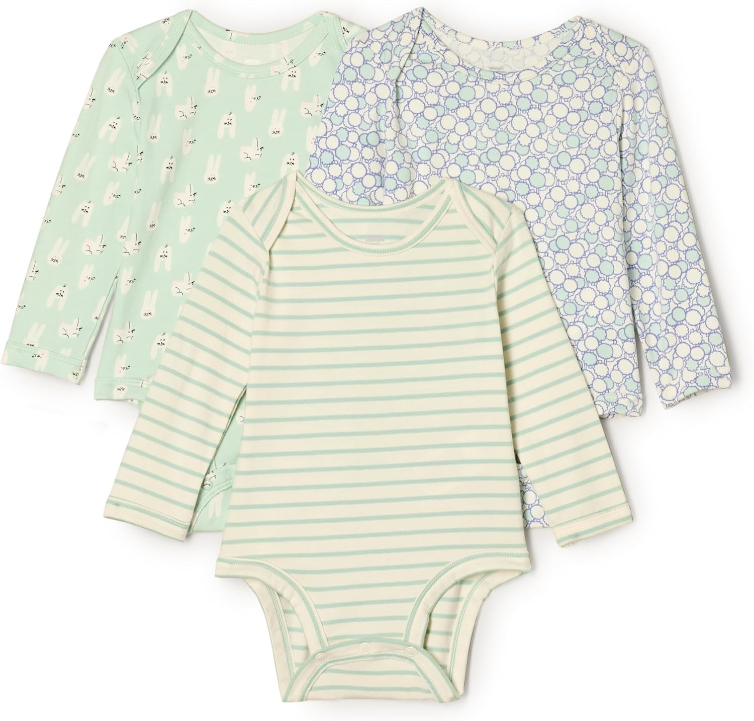 X Sofia Grainge Unisex Babies' Long Sleeve Crew Neck Bodysuit, Pack of 3