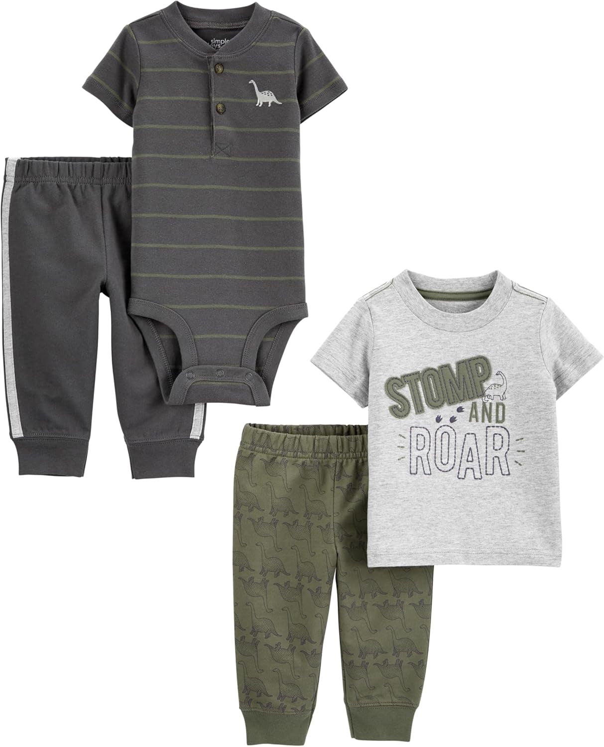 Baby-Boys 4-Piece Bodysuit, Top, and Pant Set