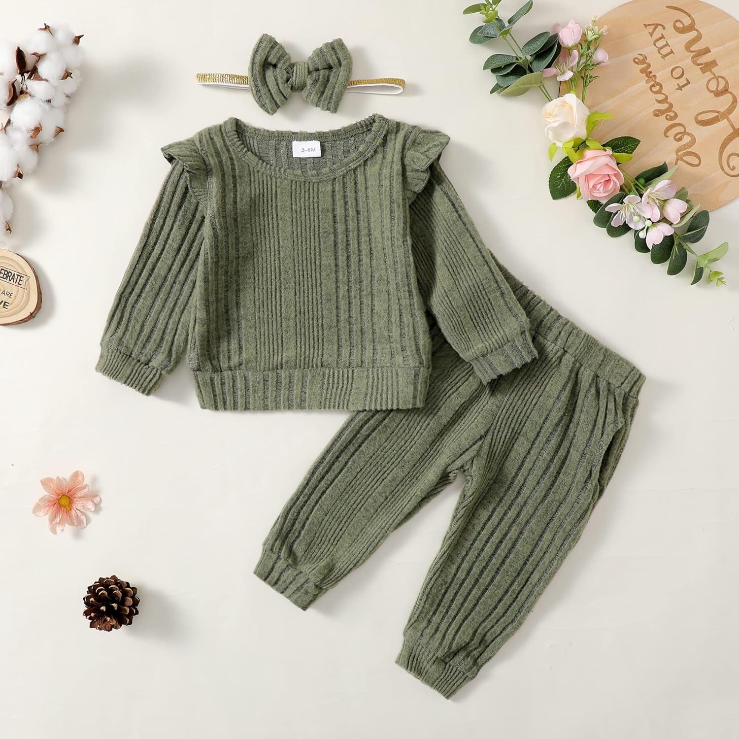 Toddler Baby Girl Clothes Fall Winter Sweatsuit Newborn Sweatshirt Sweat Pant Sets Outfits Infant Girls Clothing