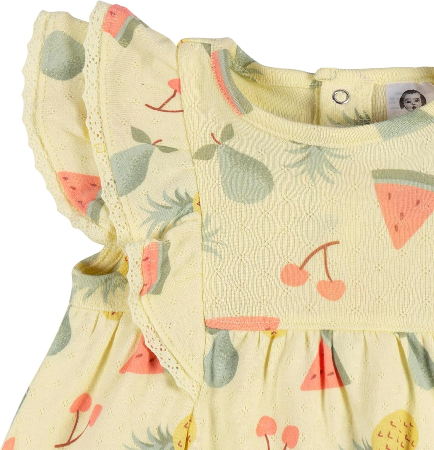 Baby-Girls Cotton Dress and Diaper Cover Set