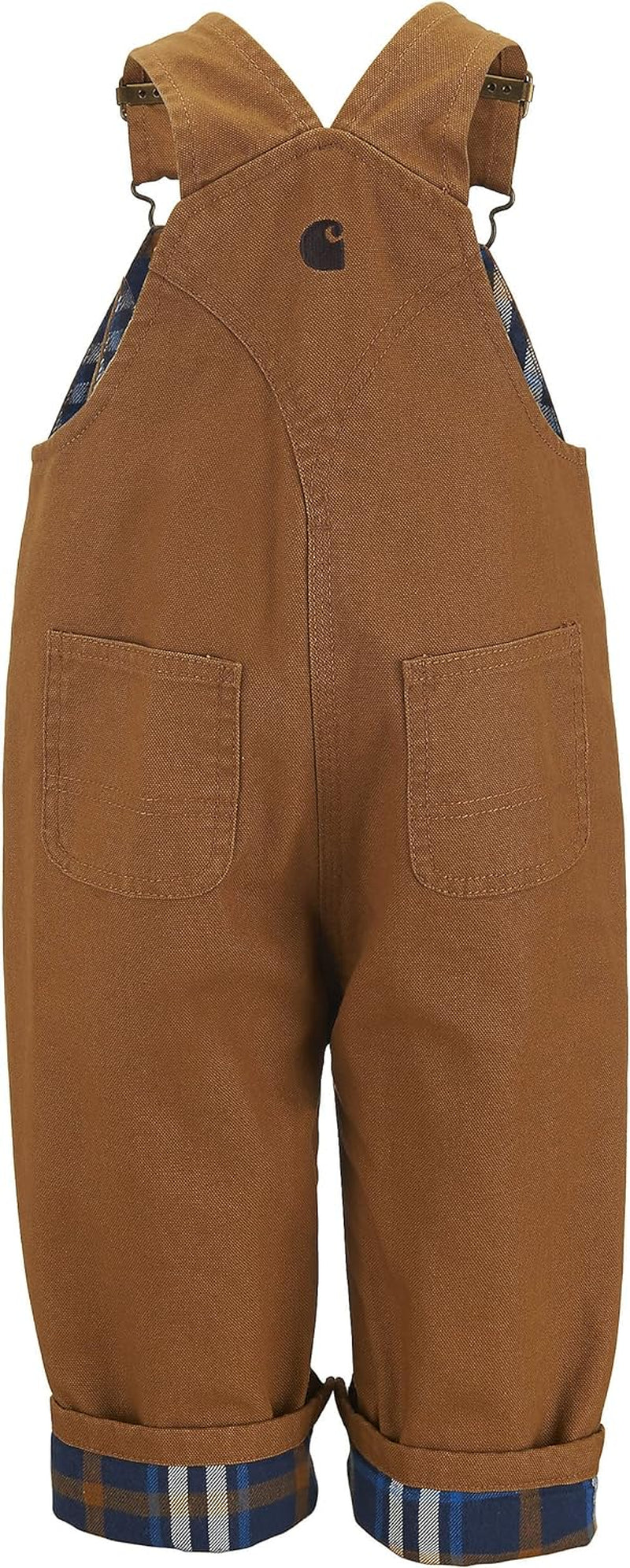 Baby Boys' Washed Canvas Flannel Lined Bib Overall