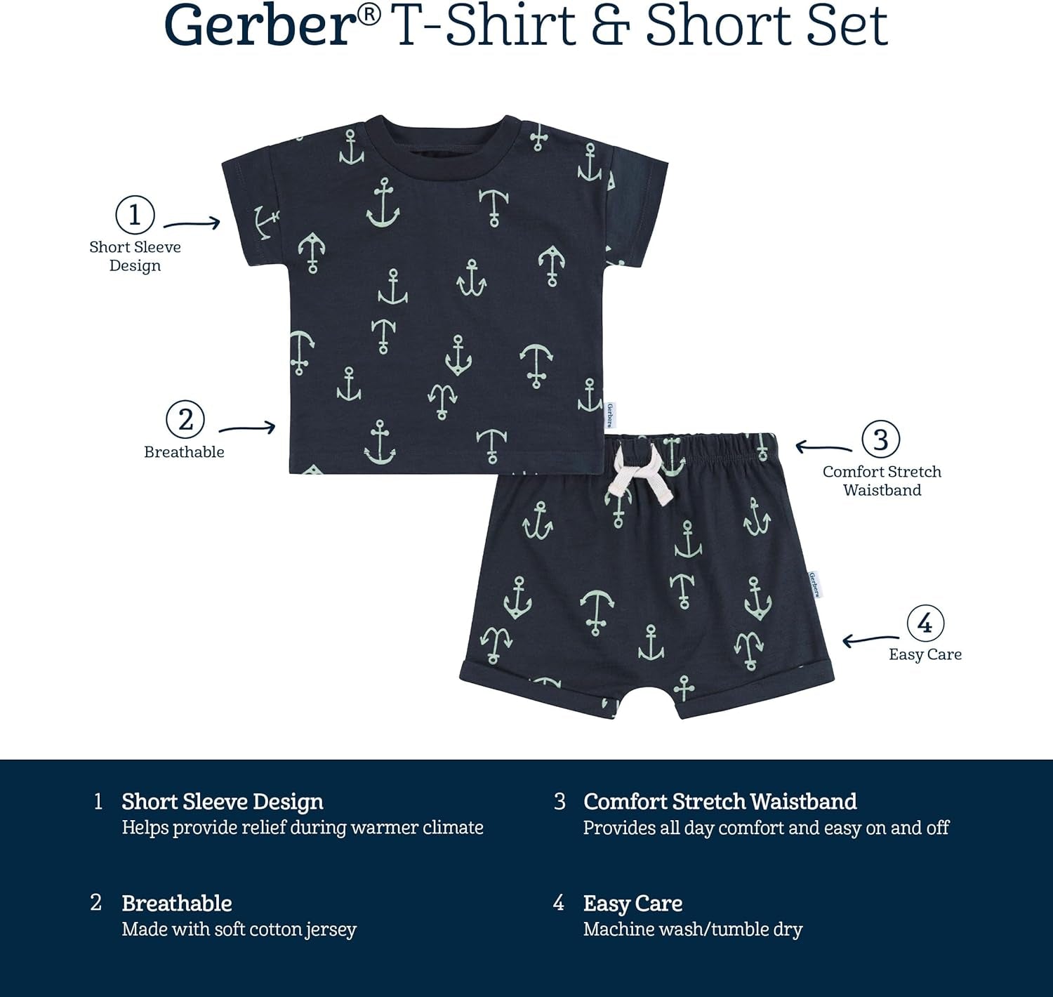 Baby-Boys Toddler T-Shirt and Shorts Set