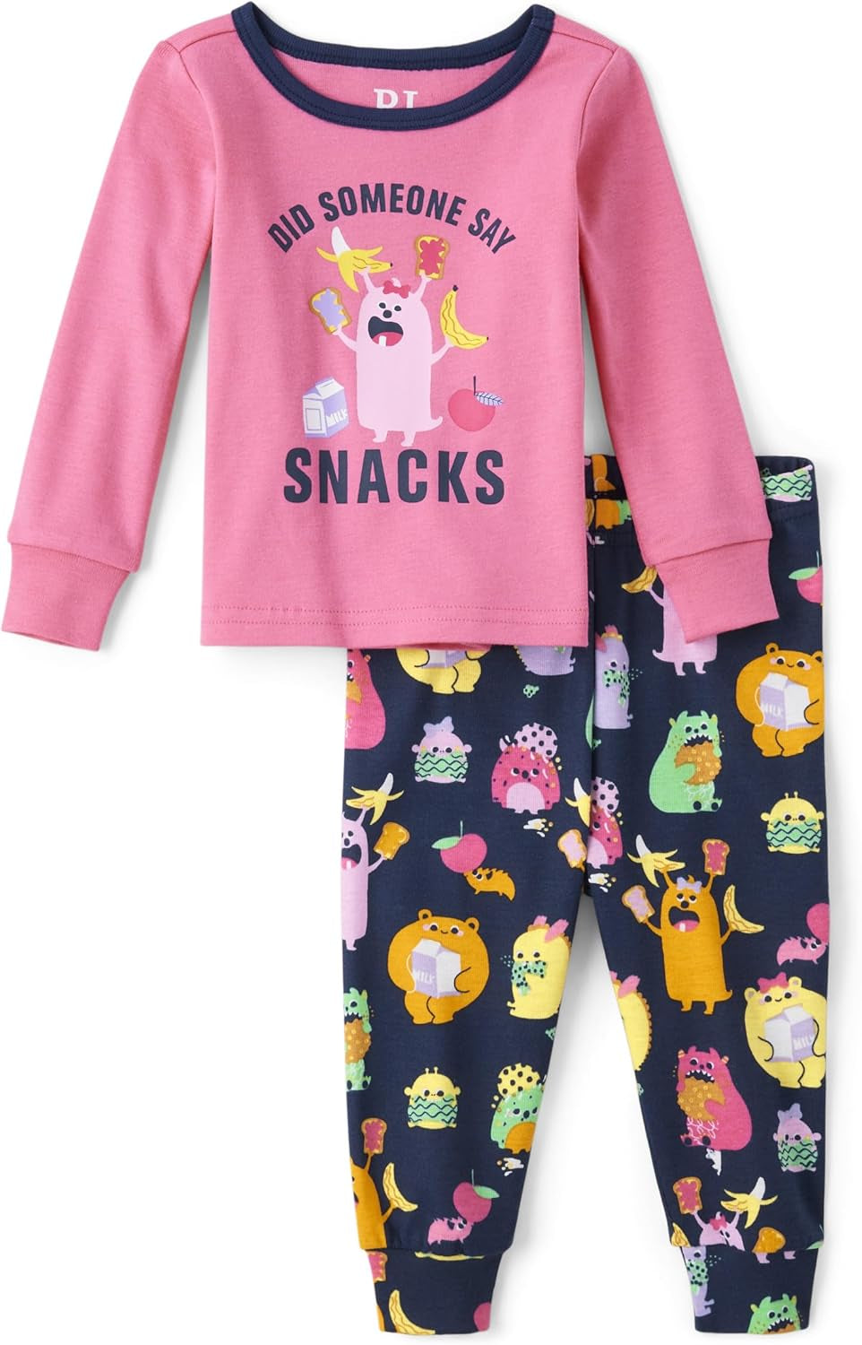 Baby-Girls and Toddler Long Sleeve Top and Pants Snug Fit 100% Cotton 2 Piece Pajama Set