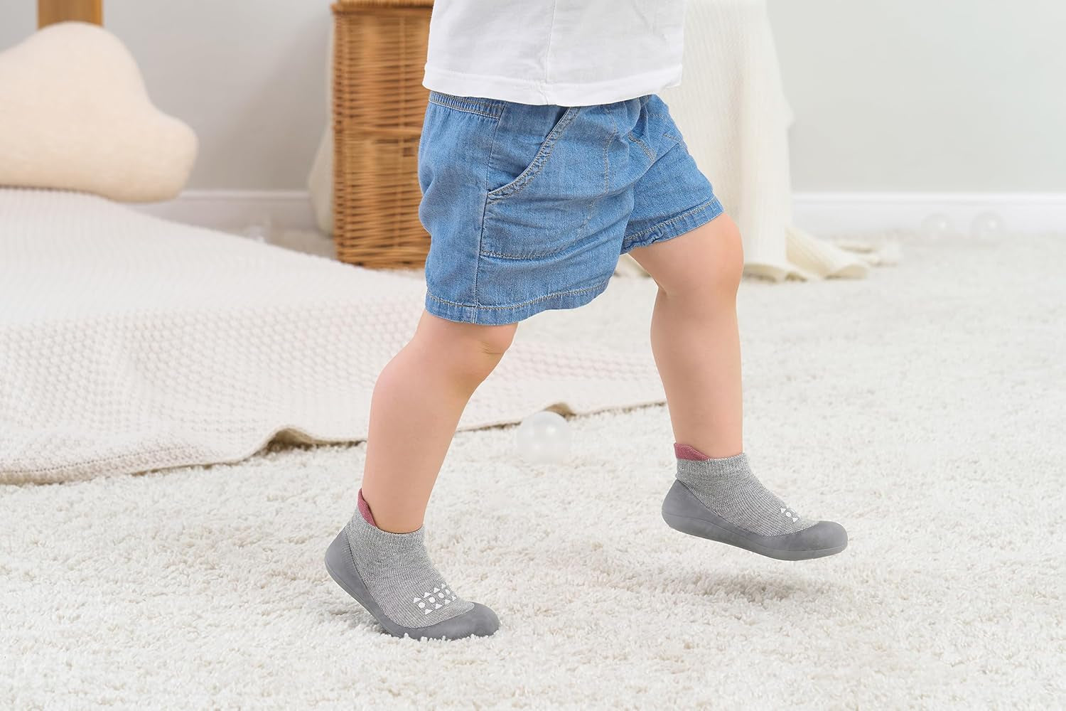 Baby Sock Shoes Toddler Non-Slip Slippers Infant Walking Shoes Soft Rubber Sole Sneakers for Baby Boys Girls
