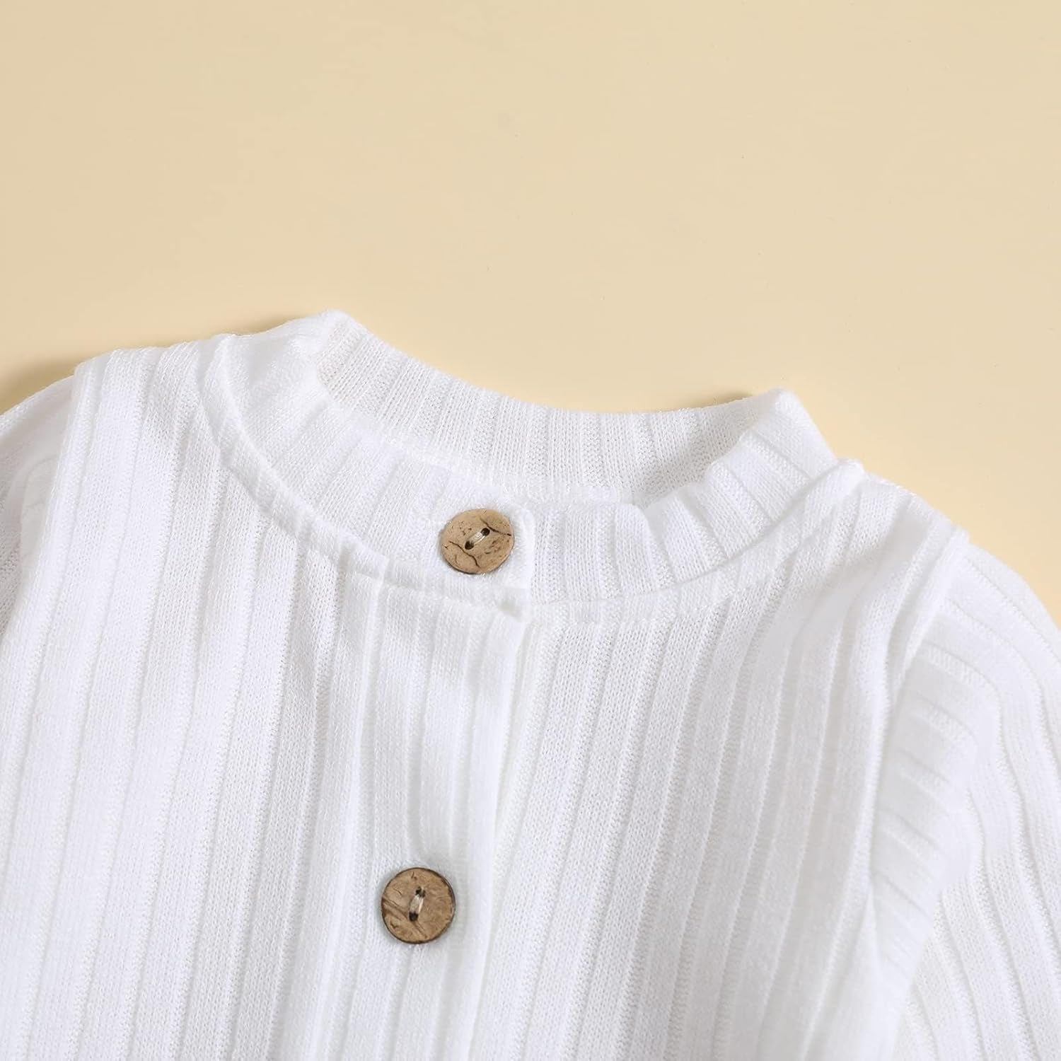 Lovely Solid Color Baby Long Sleeve Jumpsuit Baby Girl Bodysuit