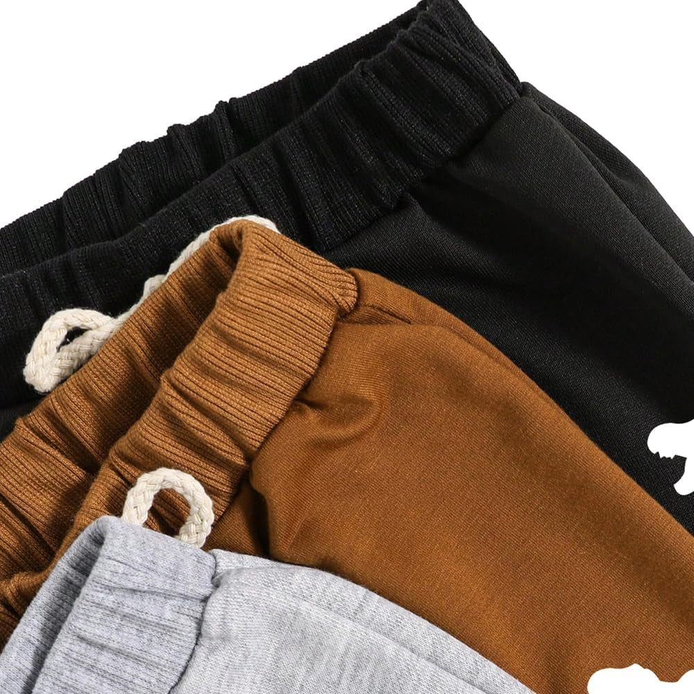 Toddler Boy Pants - 3 Pack Sweatpants - Dinosaur Graphic Print Toddler Jogger Pants Size 3T 4T 5T 6T 7T