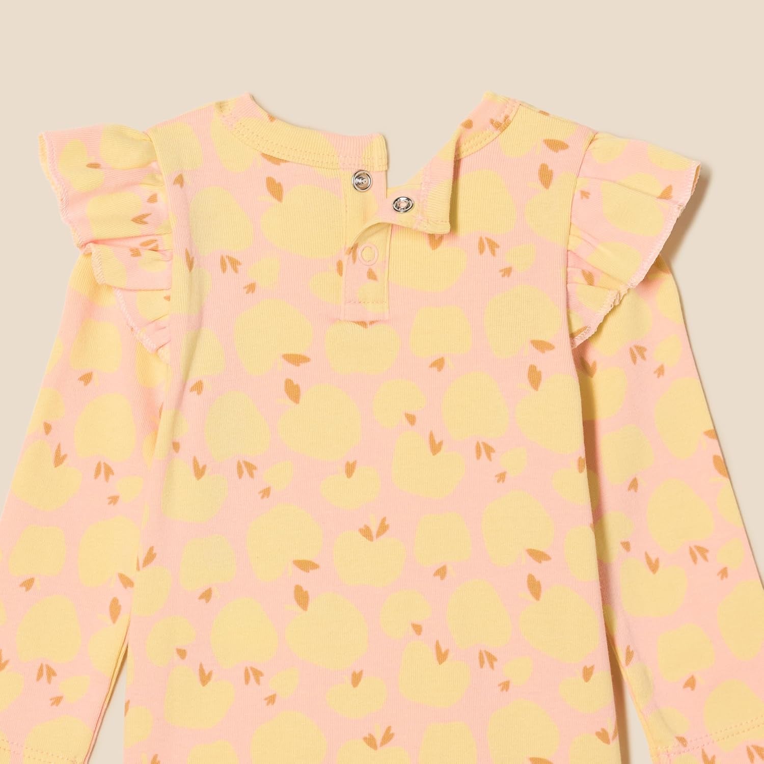 Baby-Girls Long-Sleeved Ruffle Bodysuits